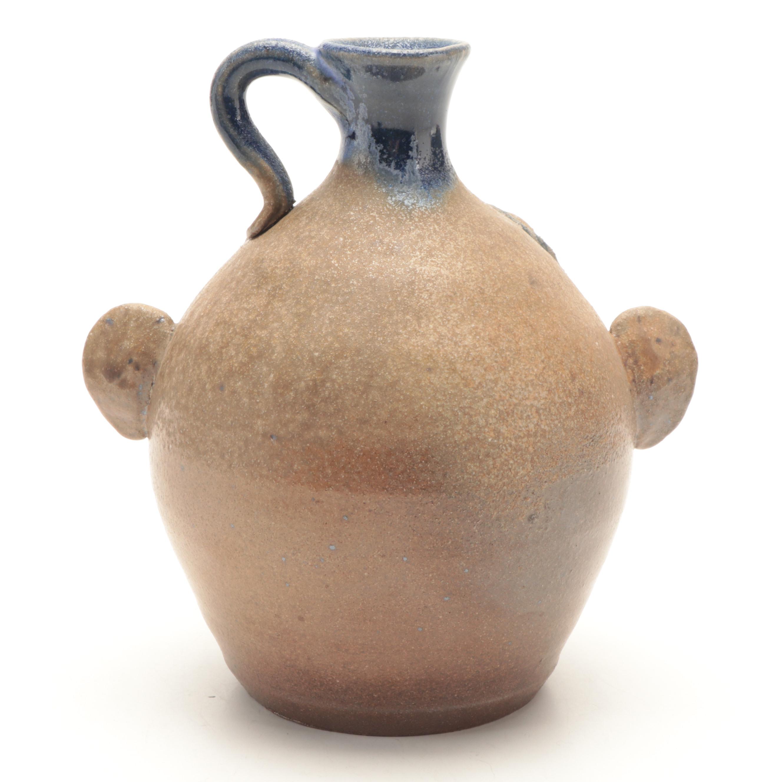 Bobbie Brewer for Lion's Den Pottery Handmade Stoneware Face Jug