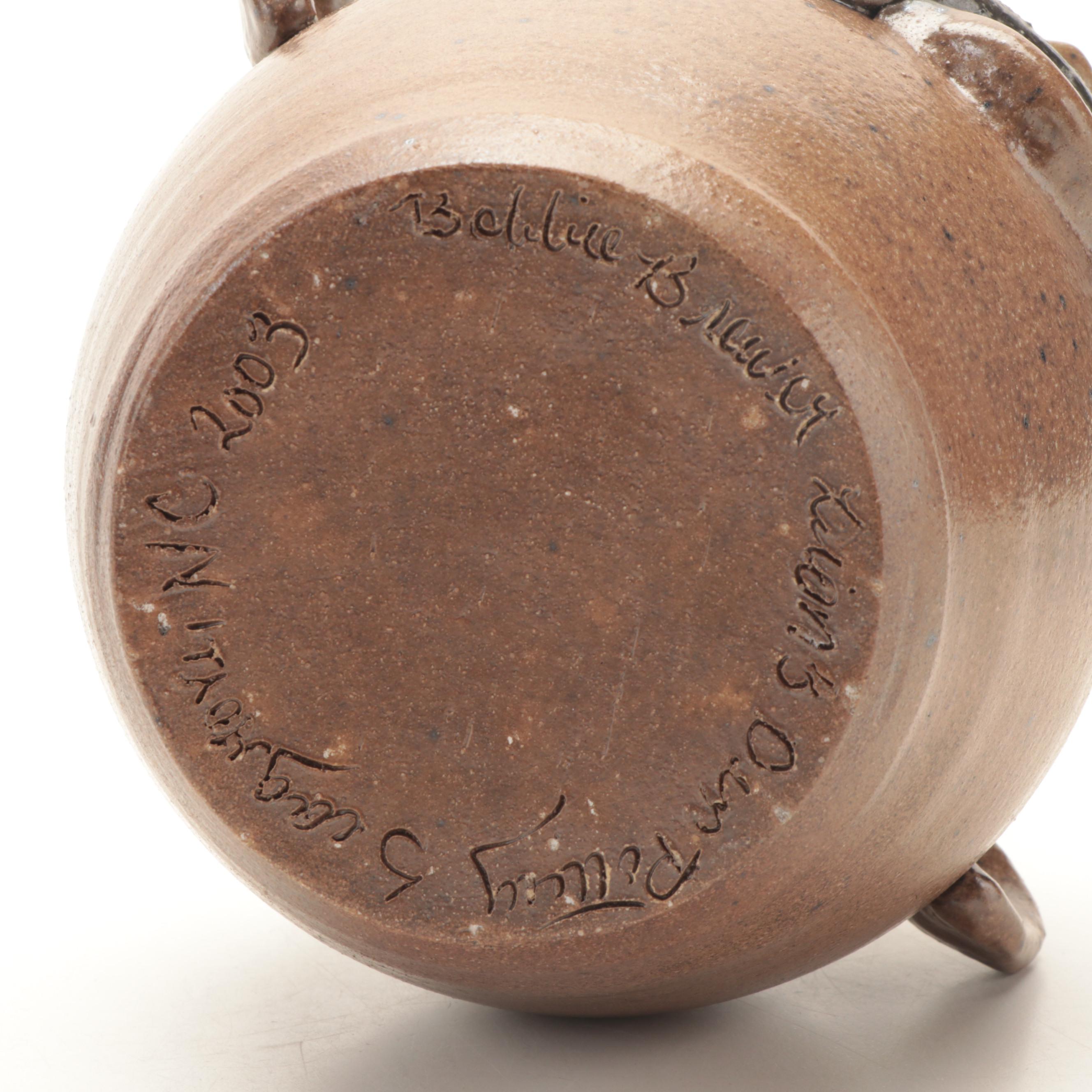 Bobbie Brewer for Lion's Den Pottery Handmade Stoneware Face Jug