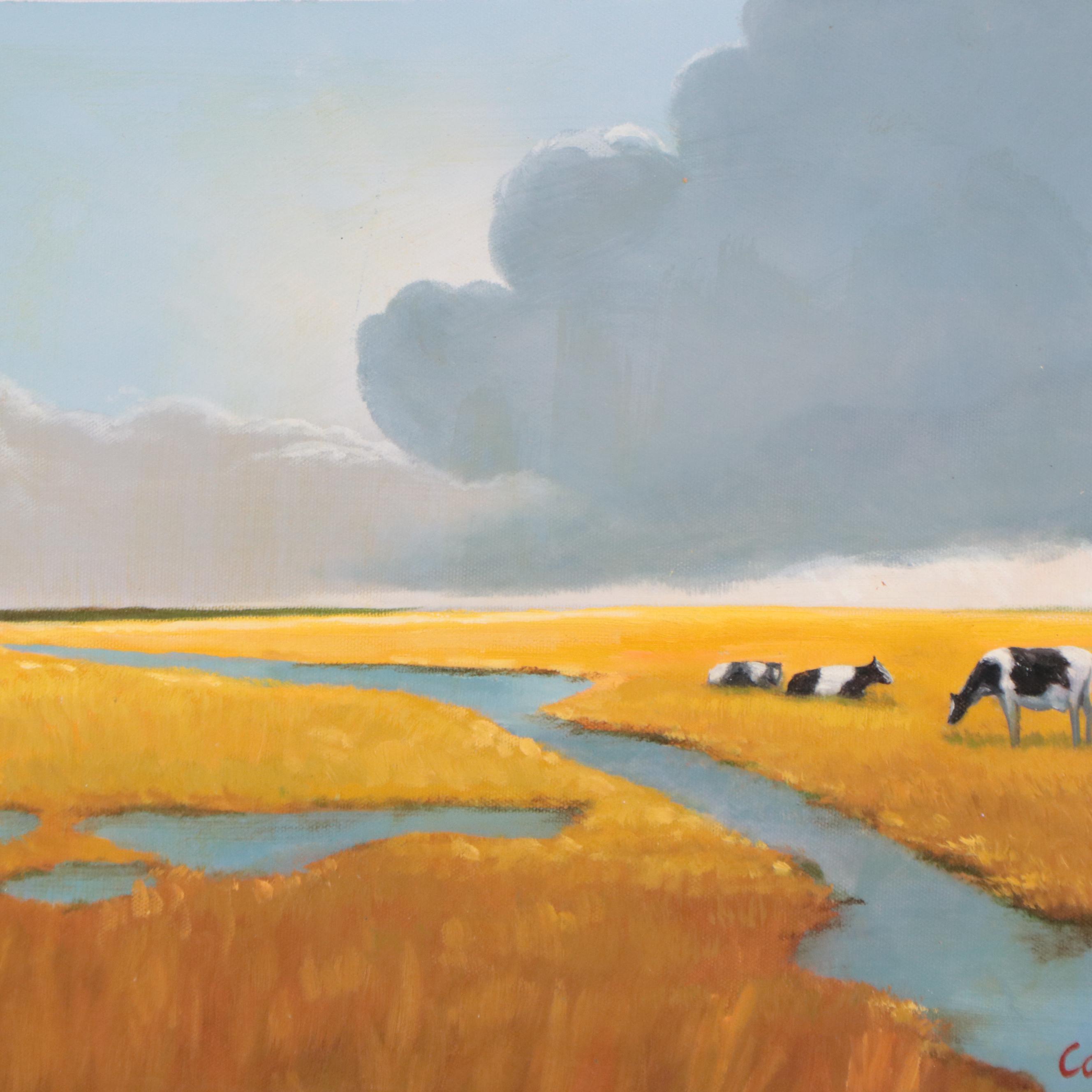 Castelle Country Landscape Oil Painting, 21st Century