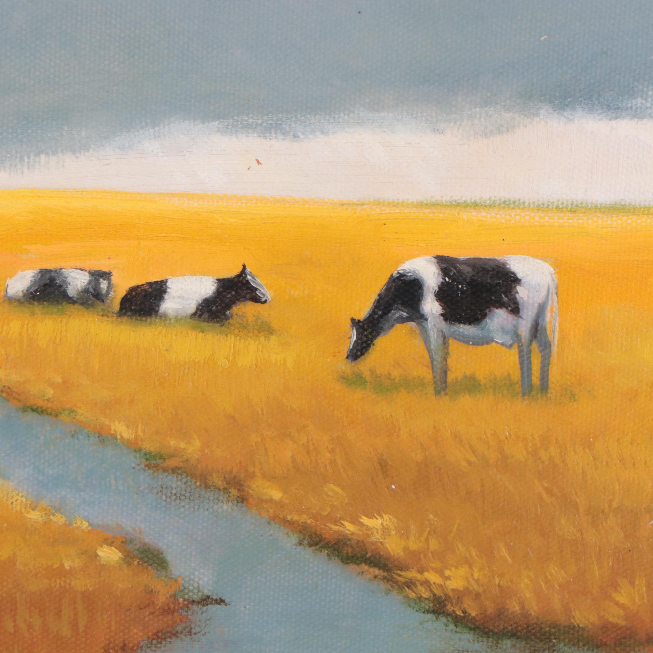 Castelle Country Landscape Oil Painting, 21st Century