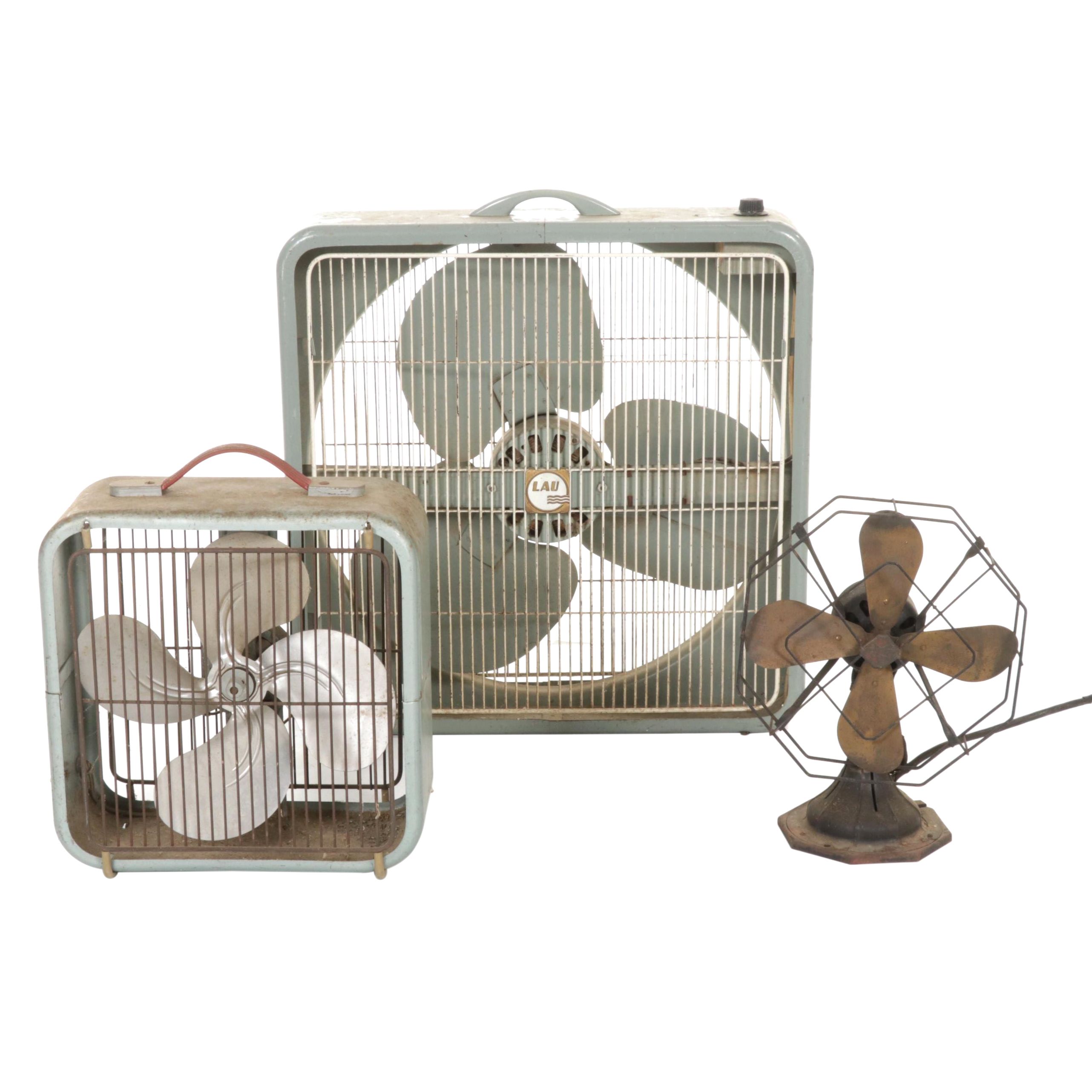 Lau Blower Large Box Fan With Industrial Oscillating Desk Fan and Small