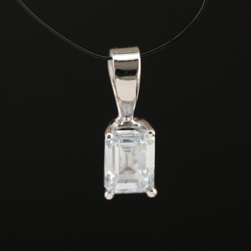 14K 0.58 CT Lab Grown Diamond Pendant