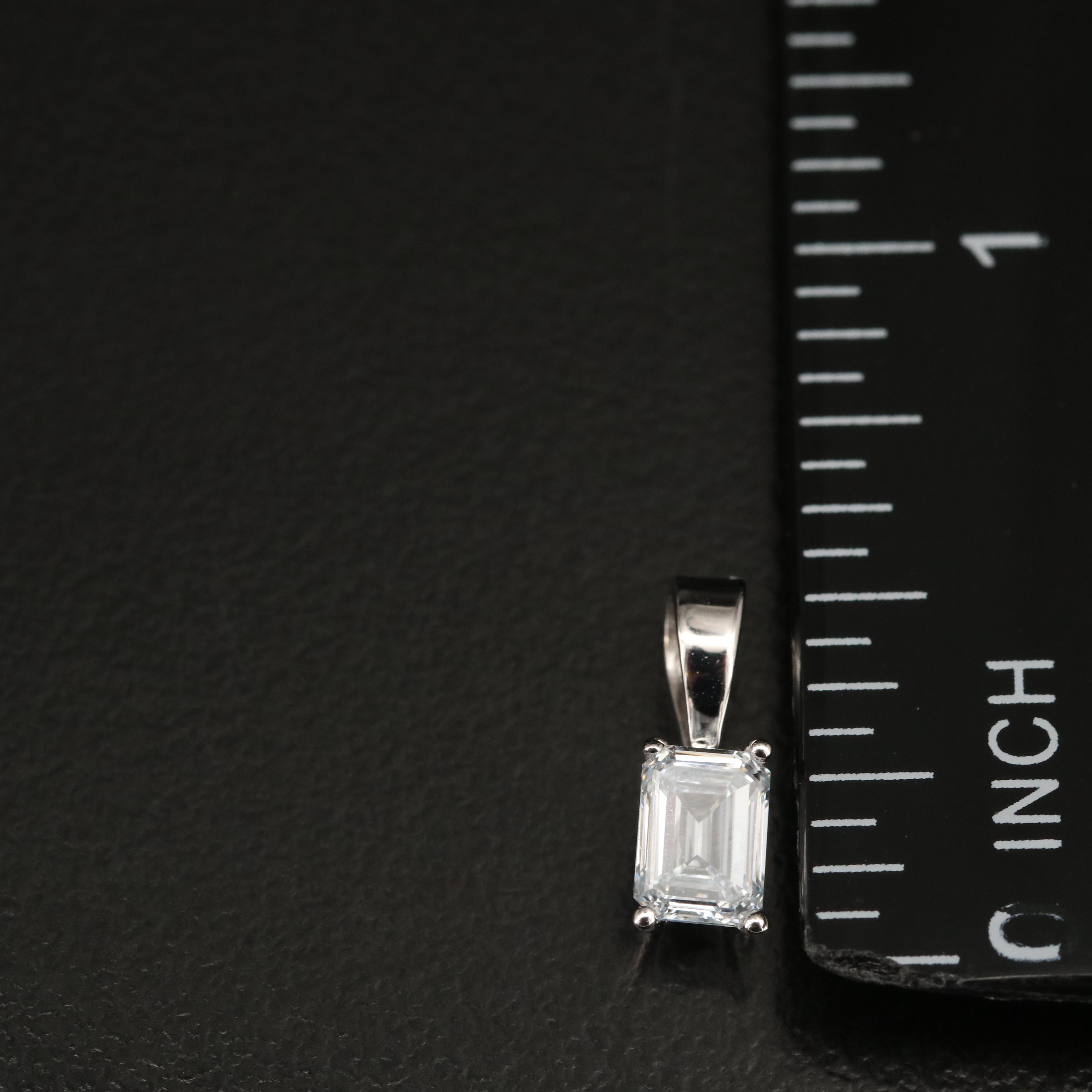 14K 0.58 CT Lab Grown Diamond Pendant