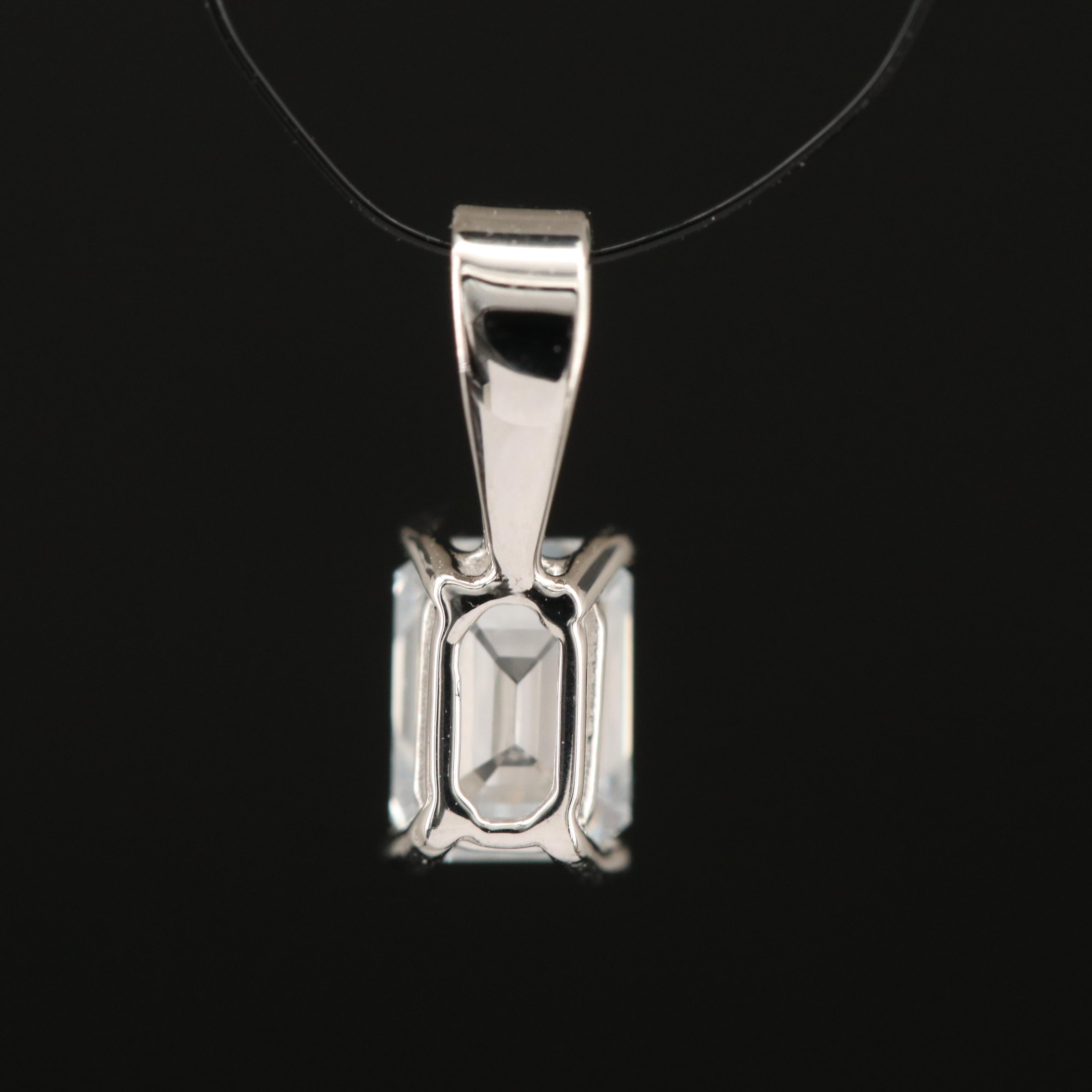 14K 0.58 CT Lab Grown Diamond Pendant