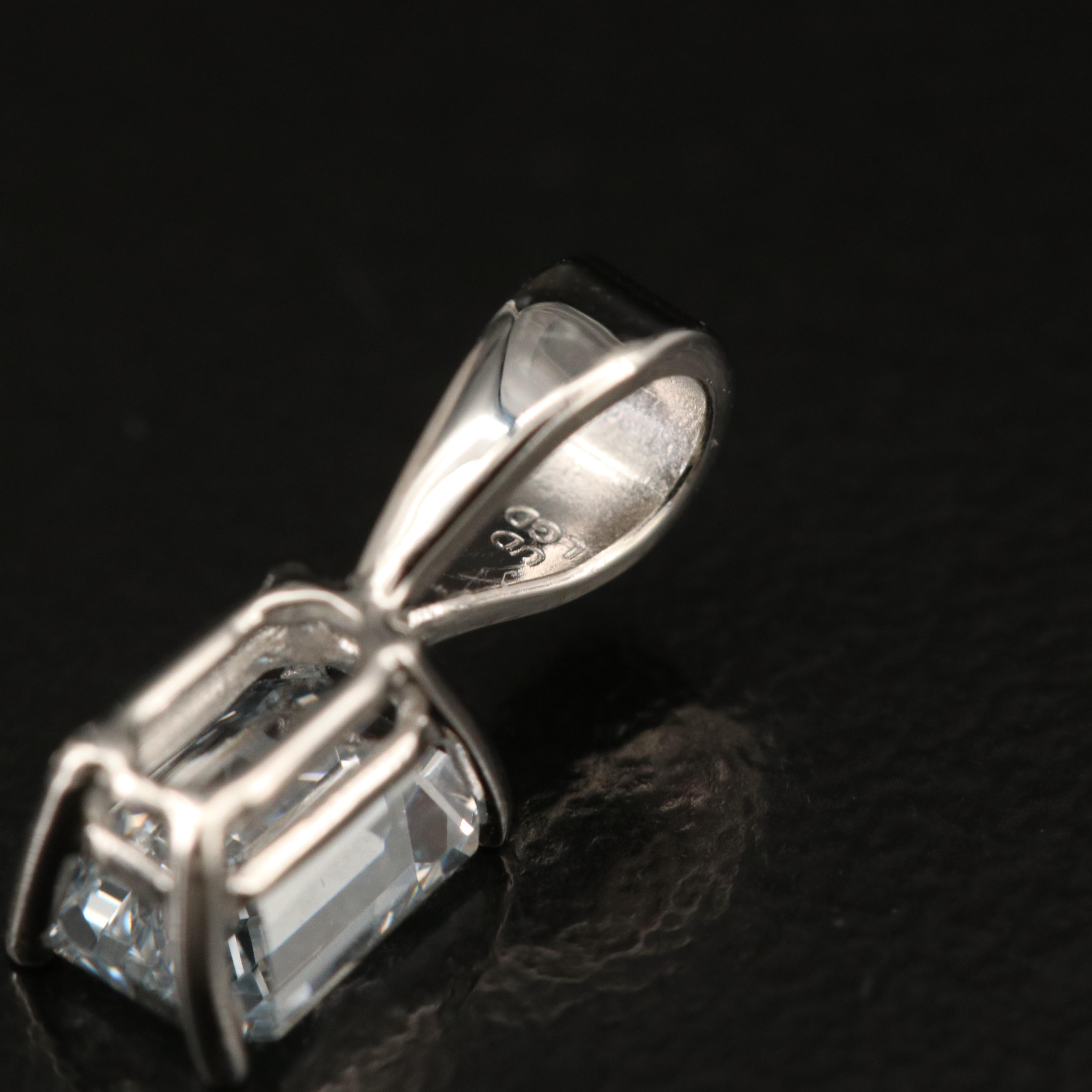 14K 0.58 CT Lab Grown Diamond Pendant