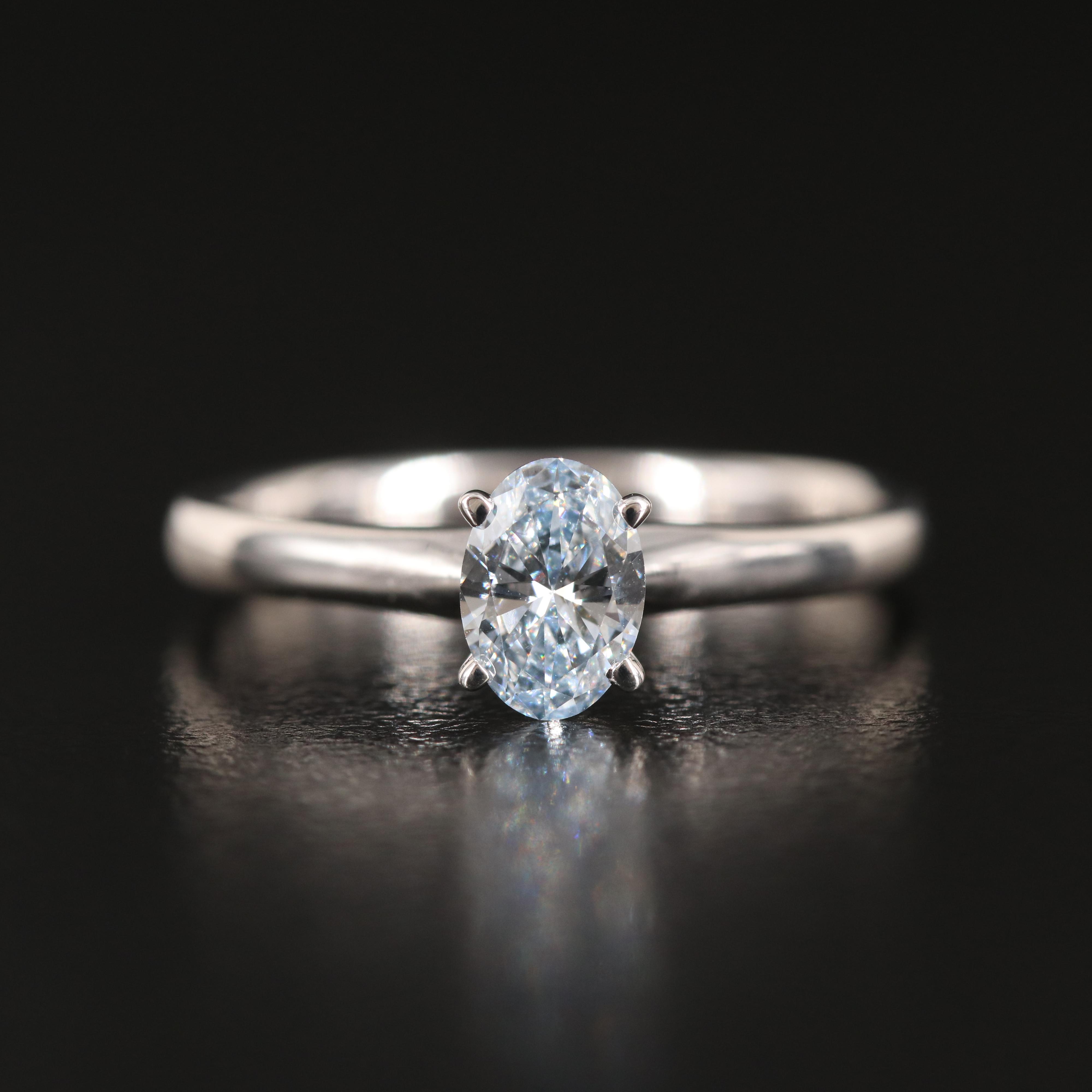 14K 0.50 CT Lab Grown Diamond Solitaire Ring