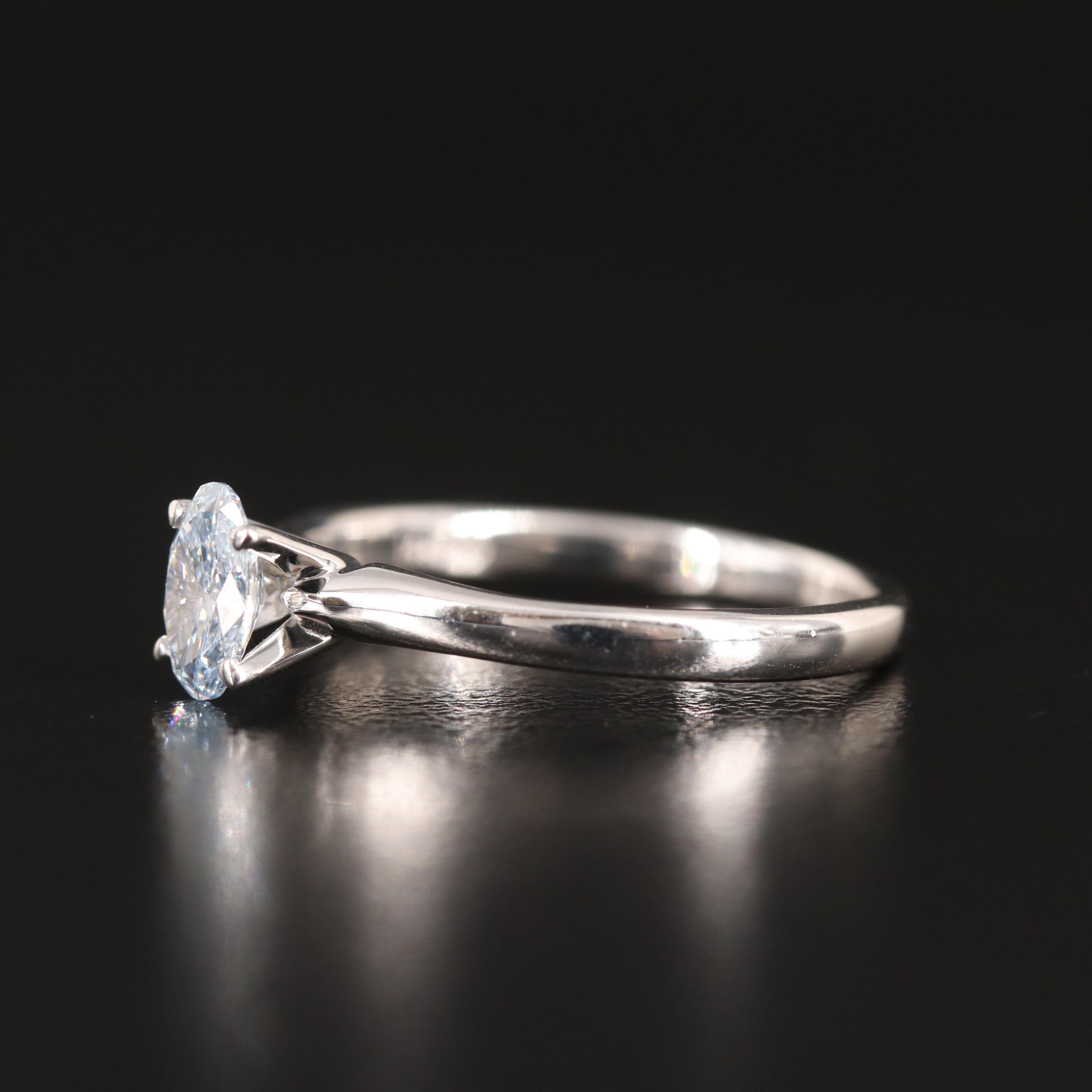 14K 0.50 CT Lab Grown Diamond Solitaire Ring