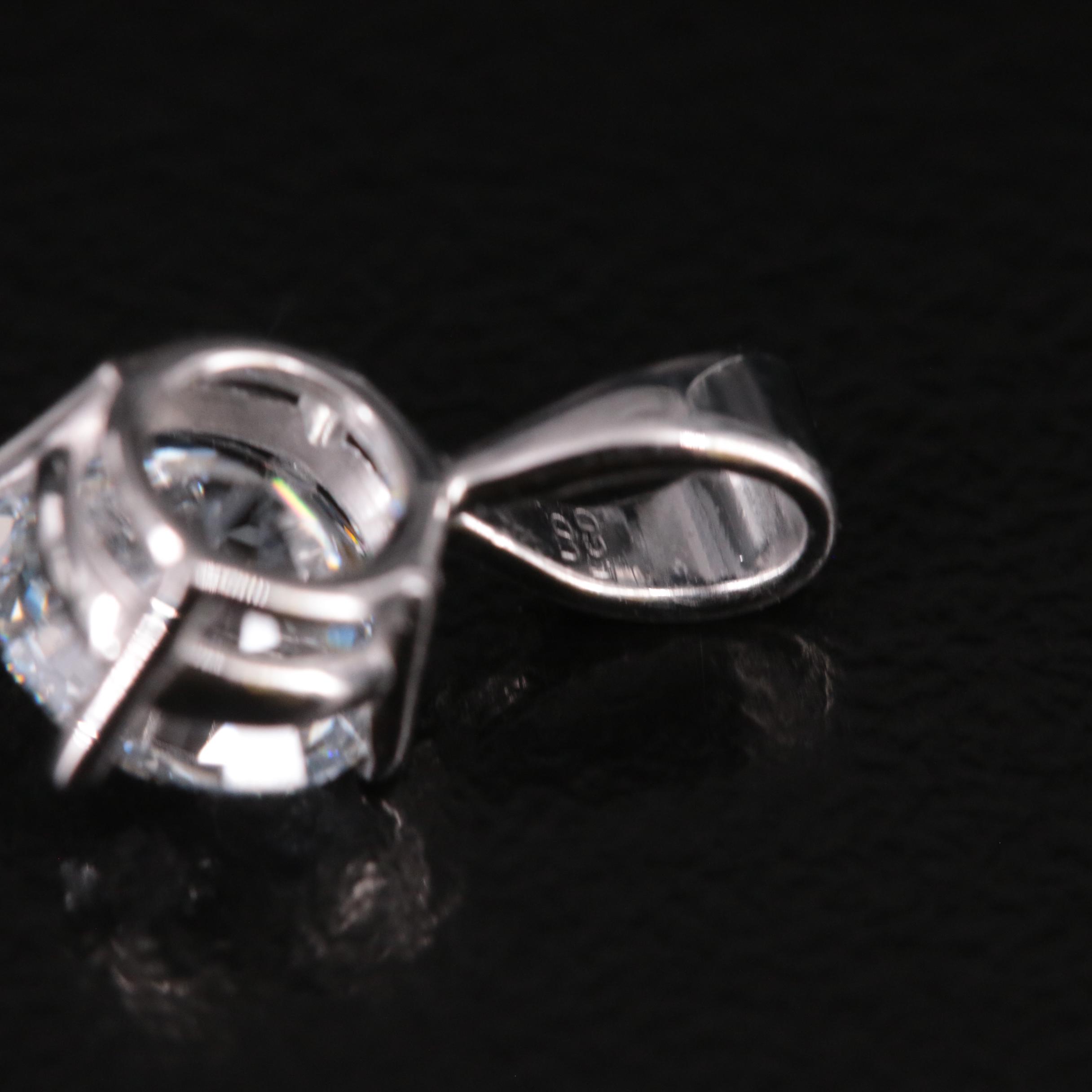 14K 0.94 CT Lab Grown Diamond Solitaire Pendant