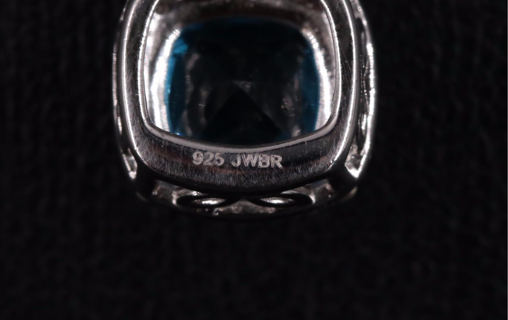 Sterling Silver Topaz and Sapphire Pendant Necklace