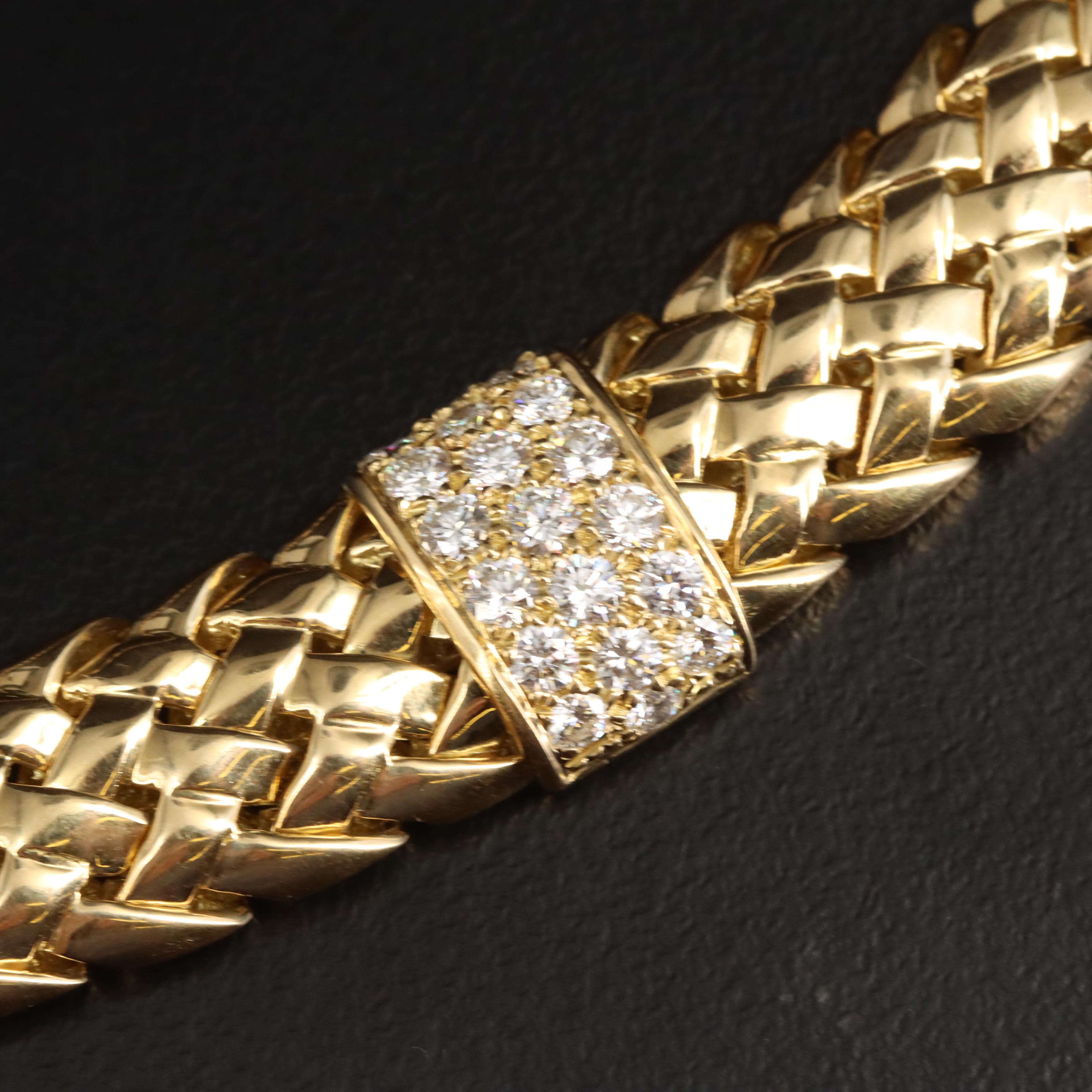 Tiffany & Co. "Vannerie" 18K 1.98 CTW Diamond Necklace