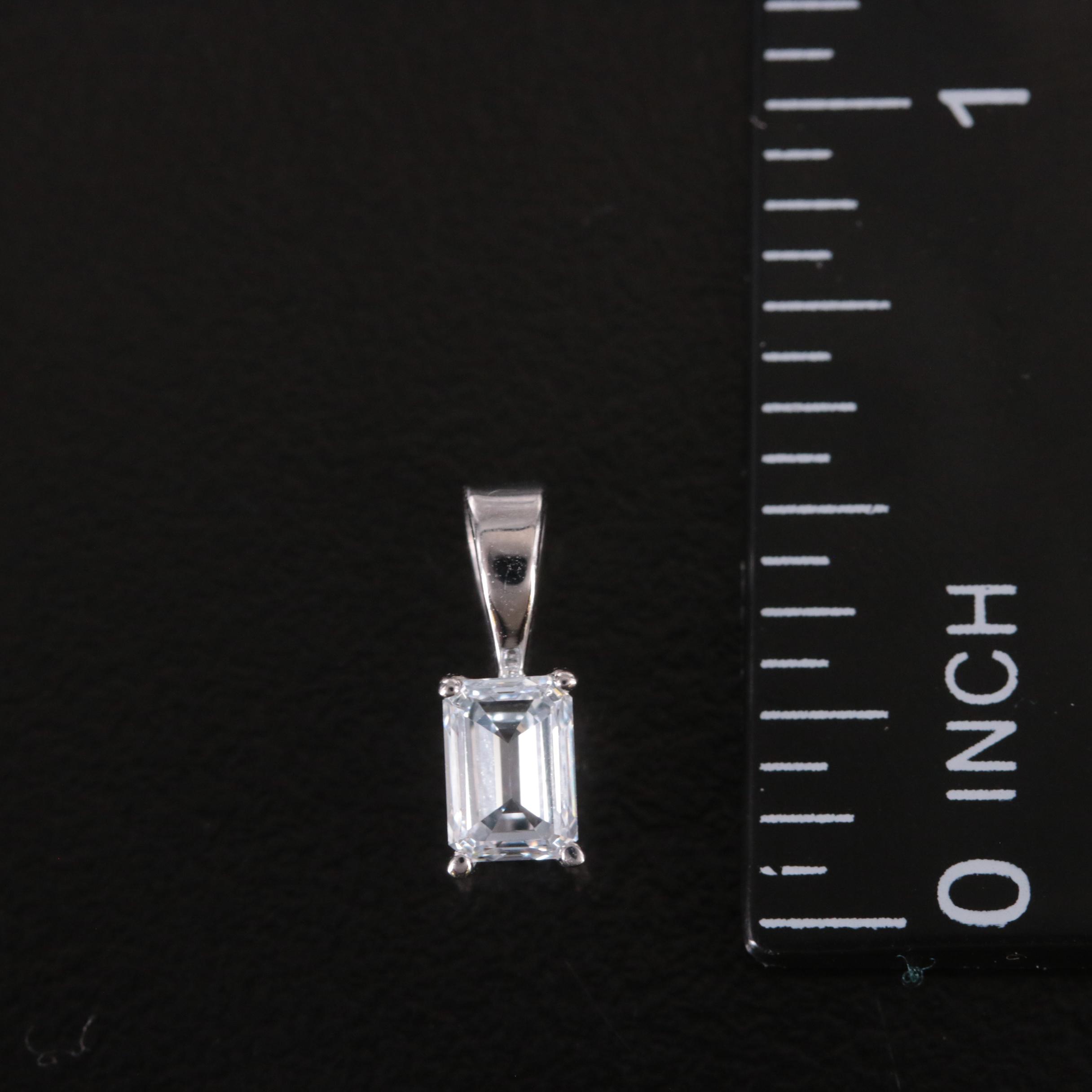 14K 0.48 CT Lab Grown Diamond Solitaire Pendant