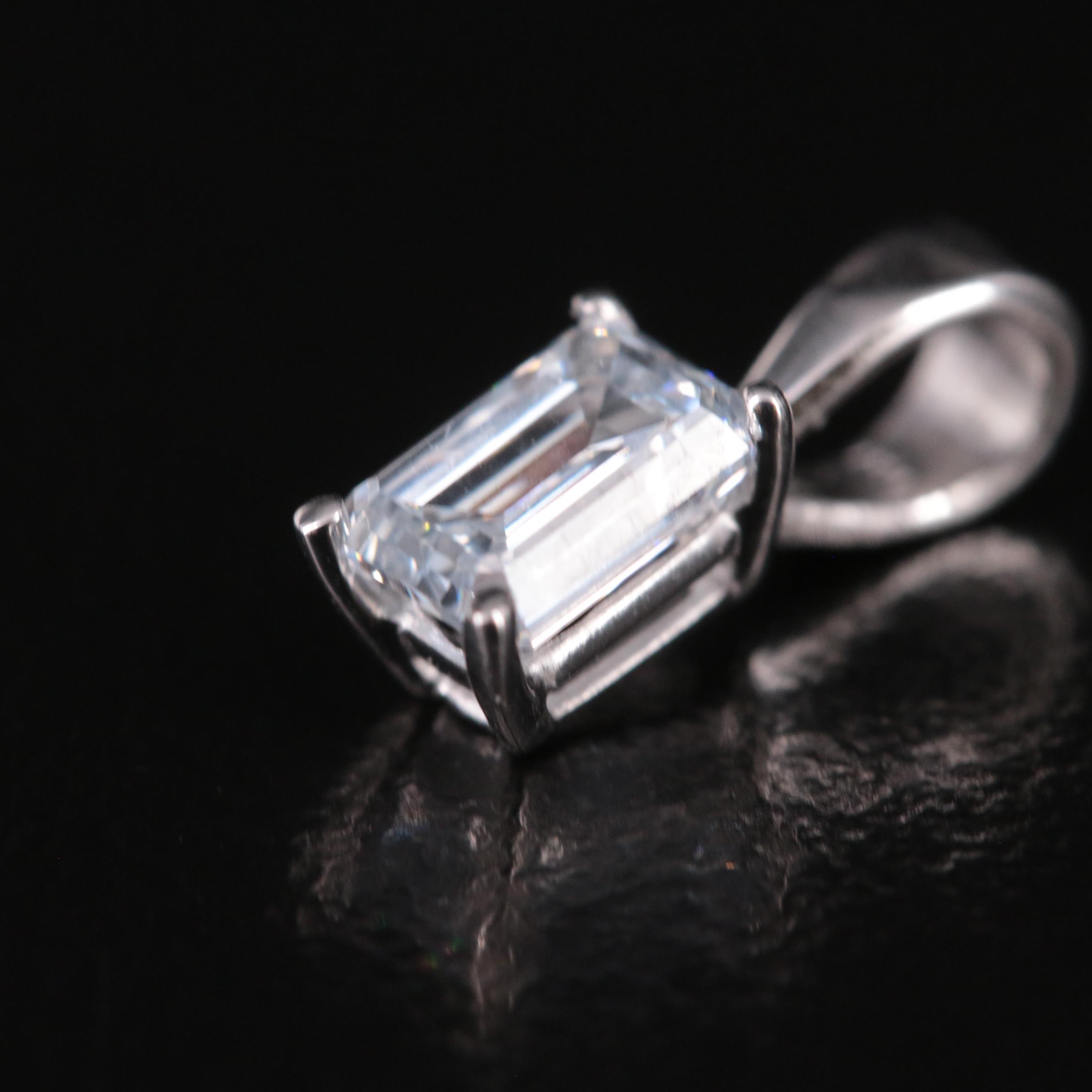 14K 0.48 CT Lab Grown Diamond Solitaire Pendant