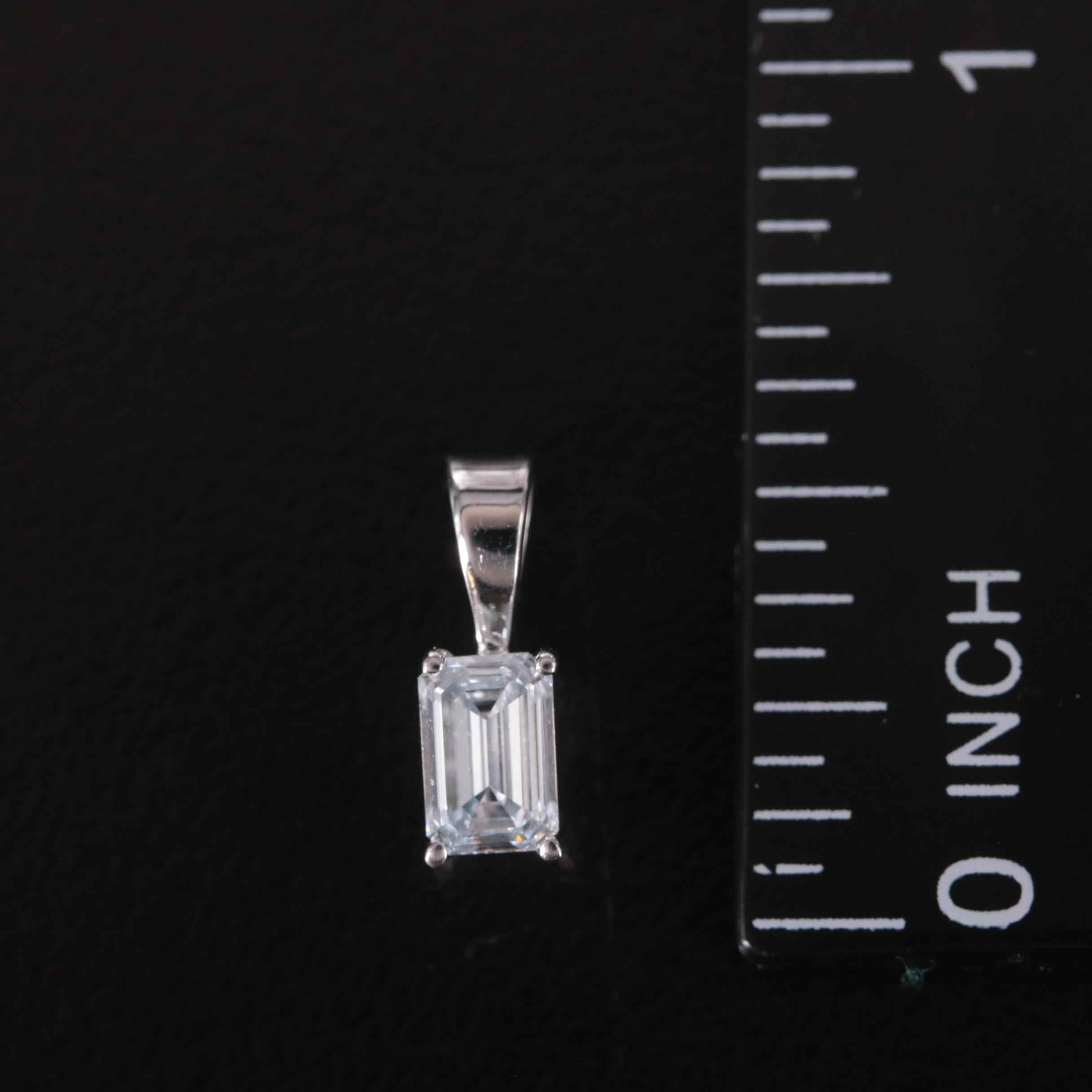 14K 0.47 CT Lab Grown Diamond Solitaire Pendant