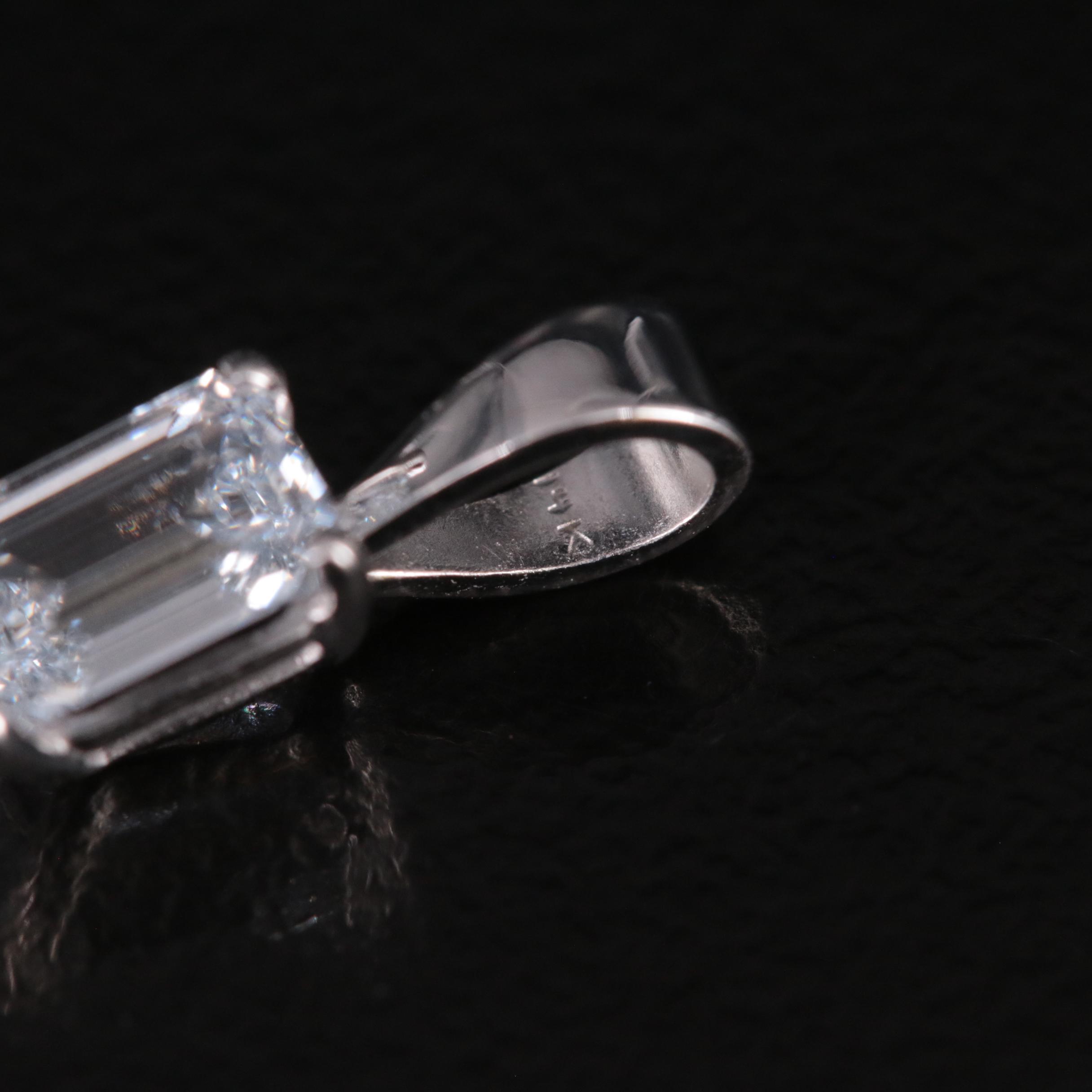 14K 0.47 CT Lab Grown Diamond Solitaire Pendant