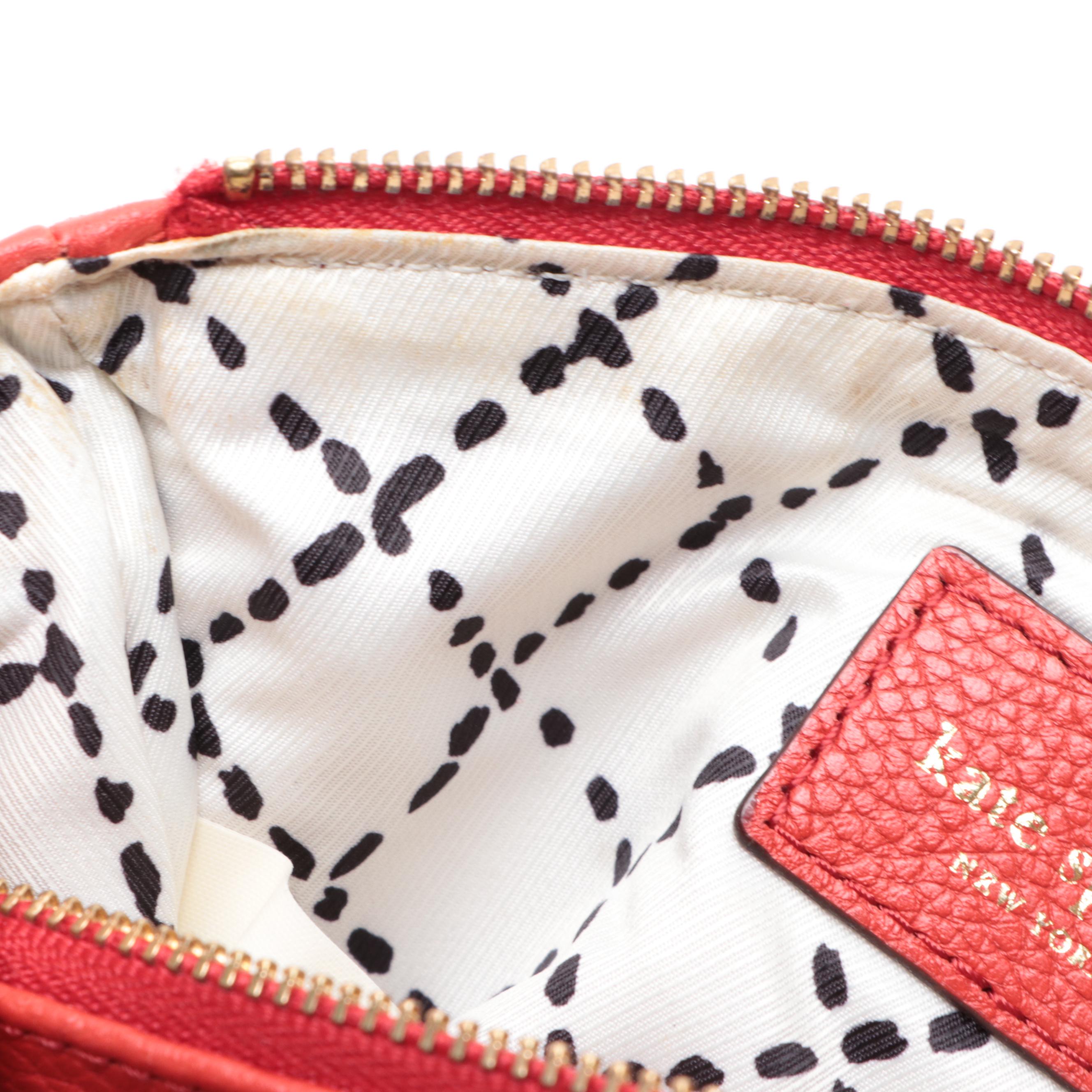 Kate Spade Tote Bag in Striped Canvas, Crossbody Bag, and Small Pouch in Leather