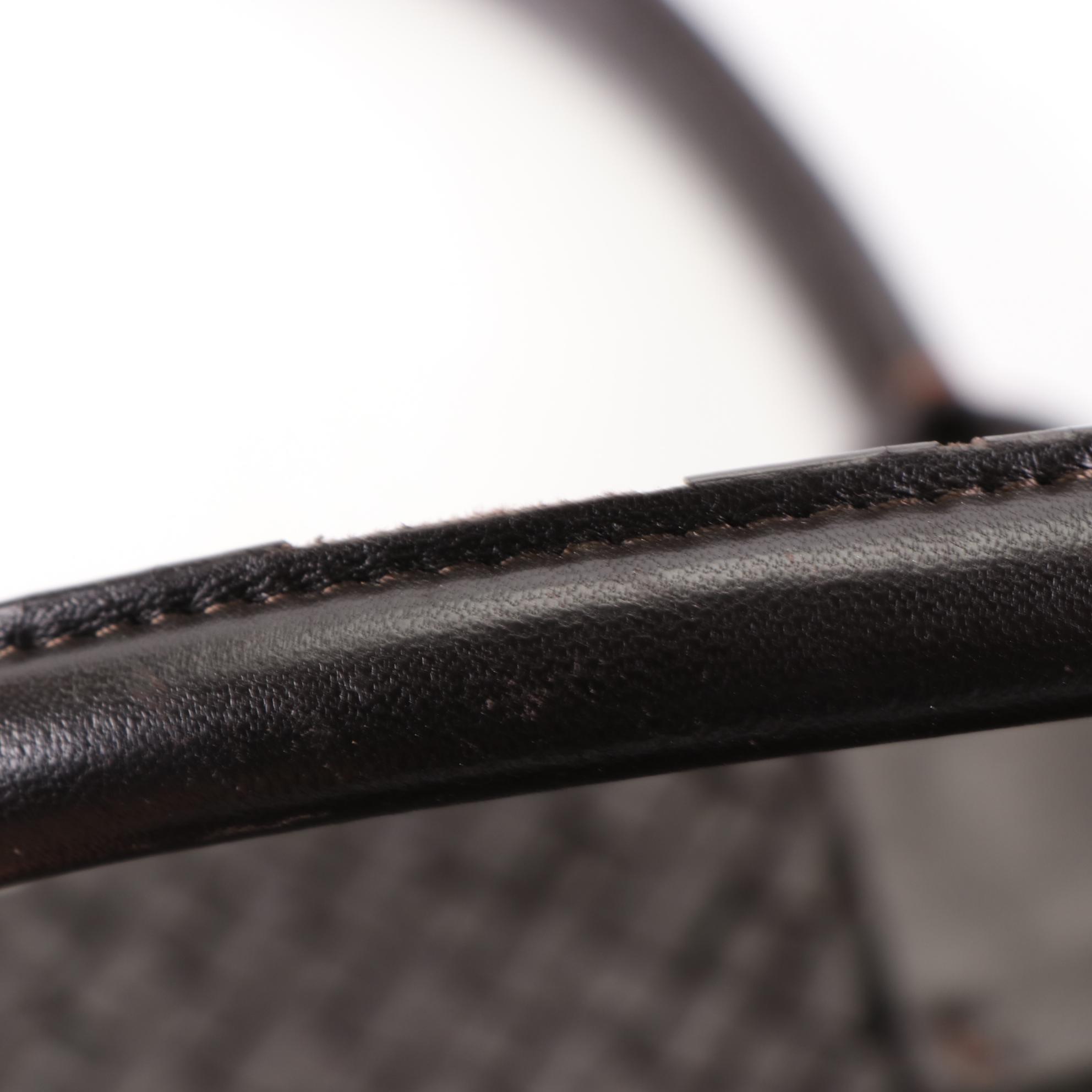 Large Tote in Dark Brown Woven Leather