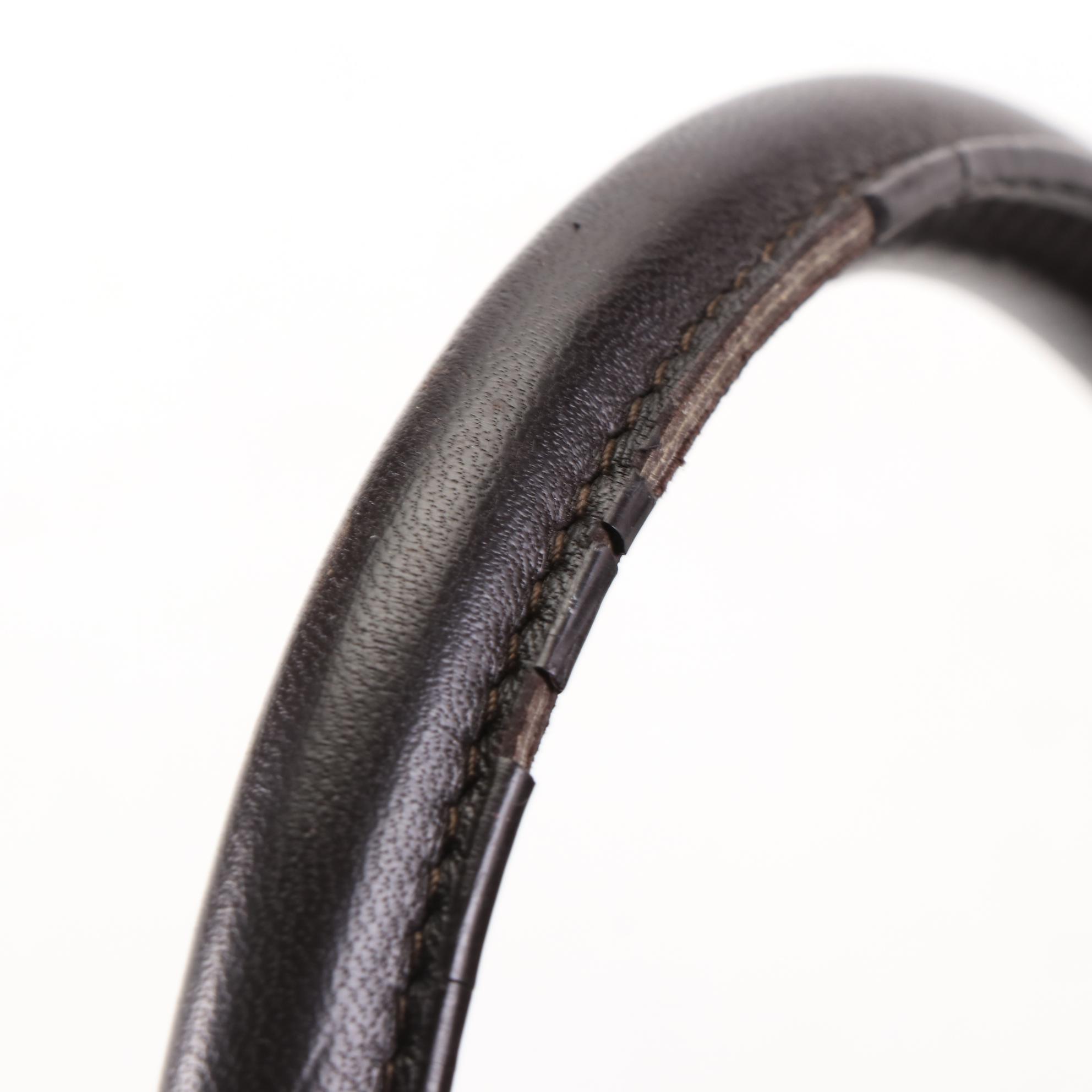 Large Tote in Dark Brown Woven Leather