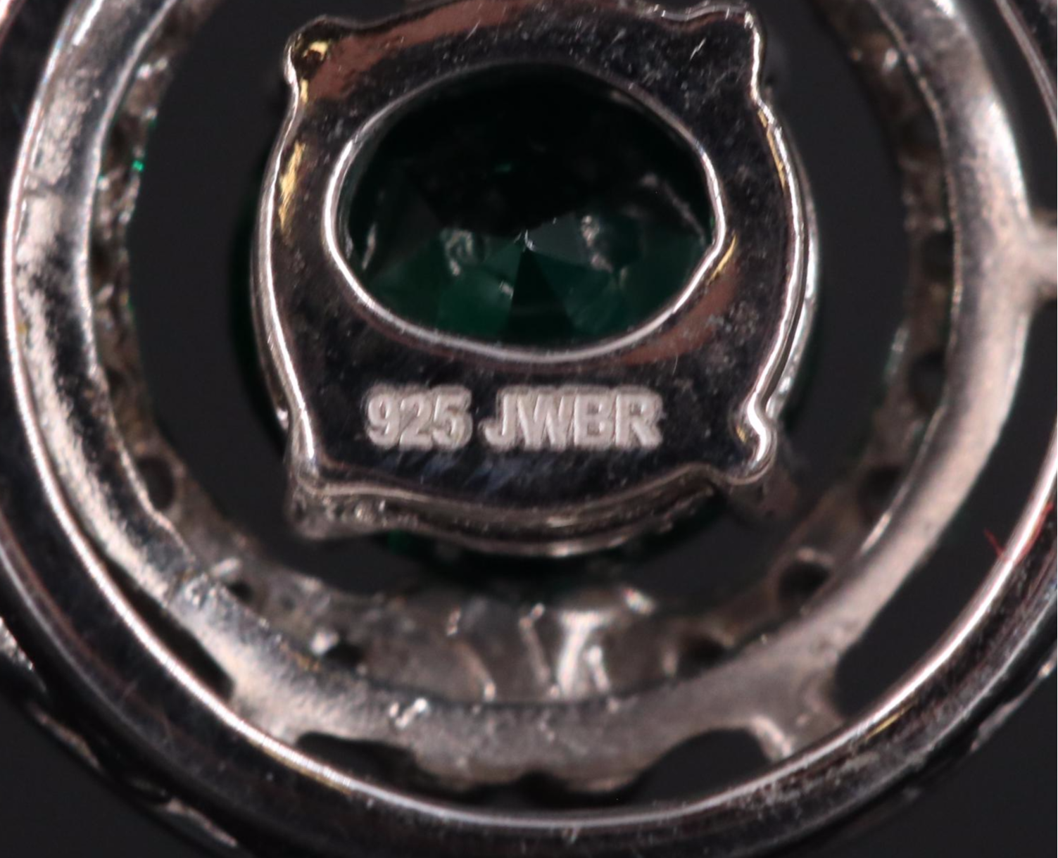 Sterling Silver Emerald and Sapphire Earrings