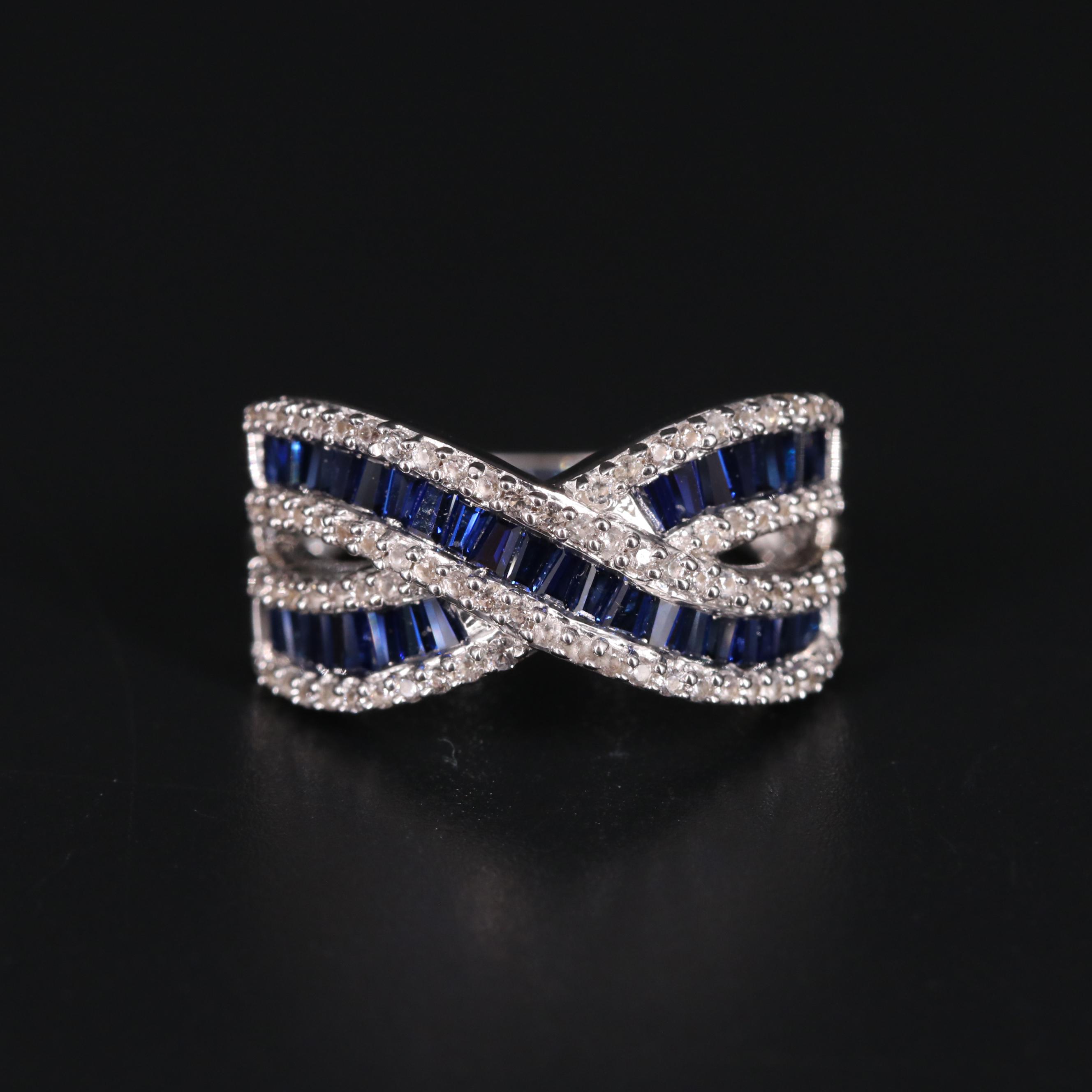 Sterling Silver Sapphire Ring