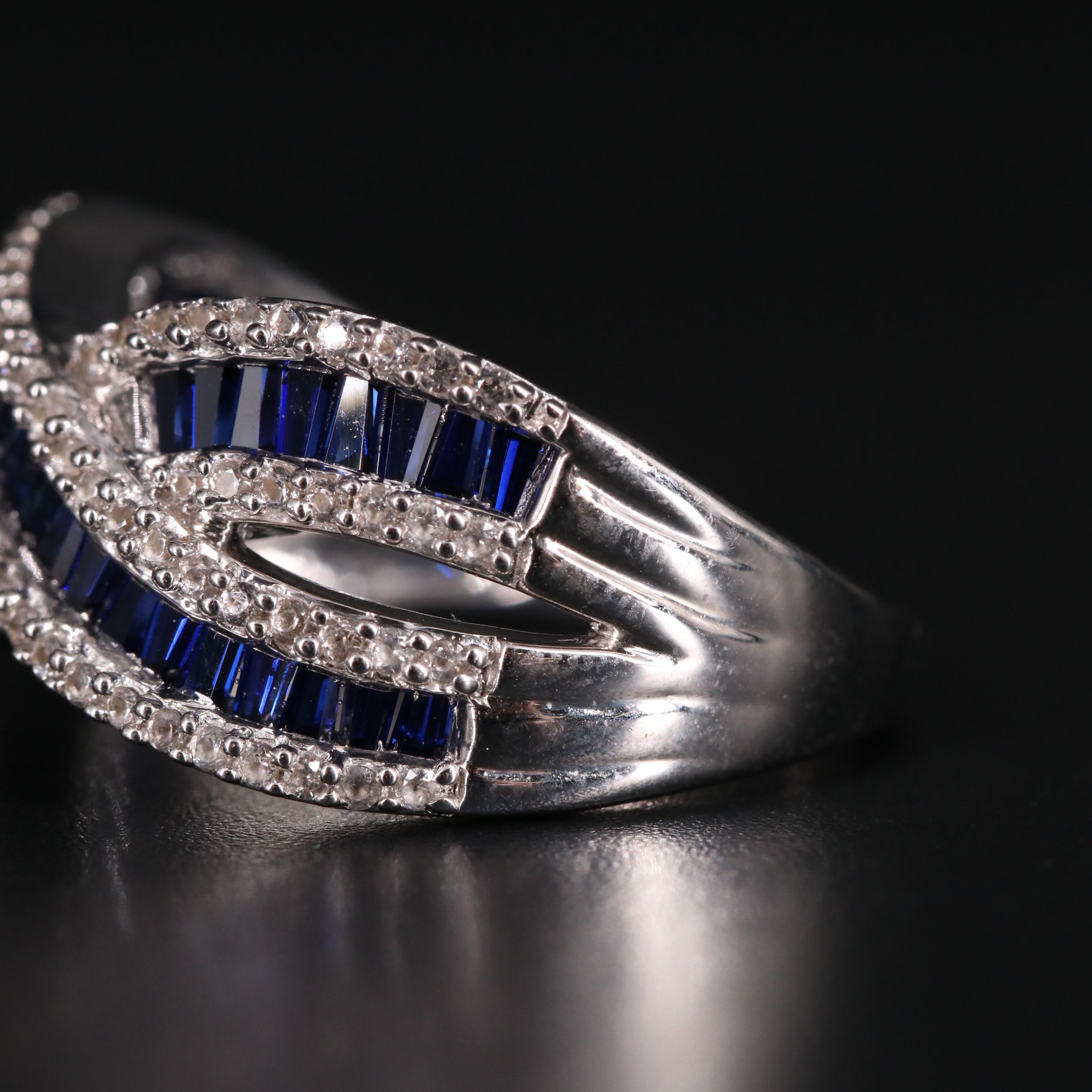 Sterling Silver Sapphire Ring