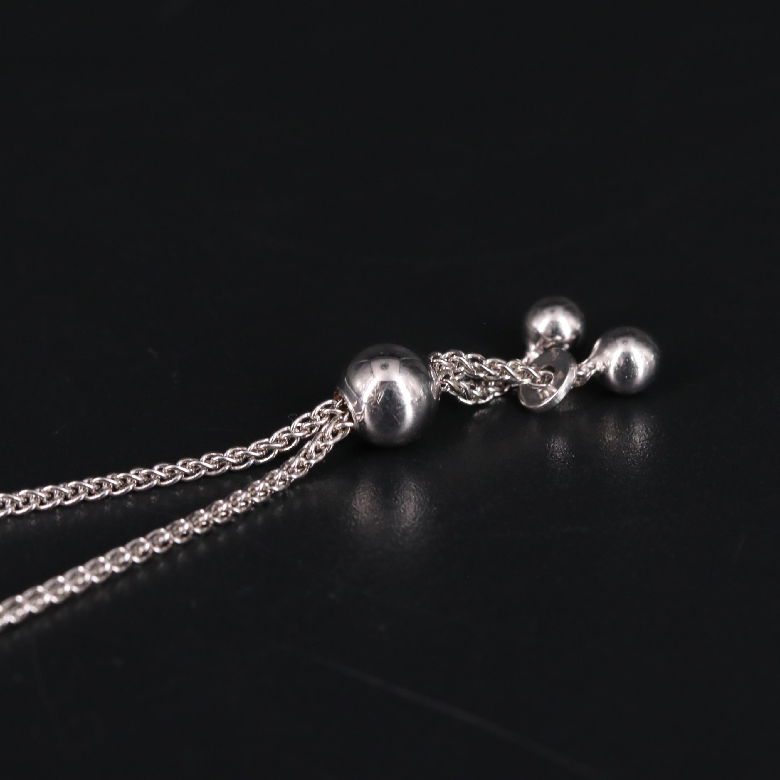 Sterling Silver Ruby and Sapphire Slide Bracelet