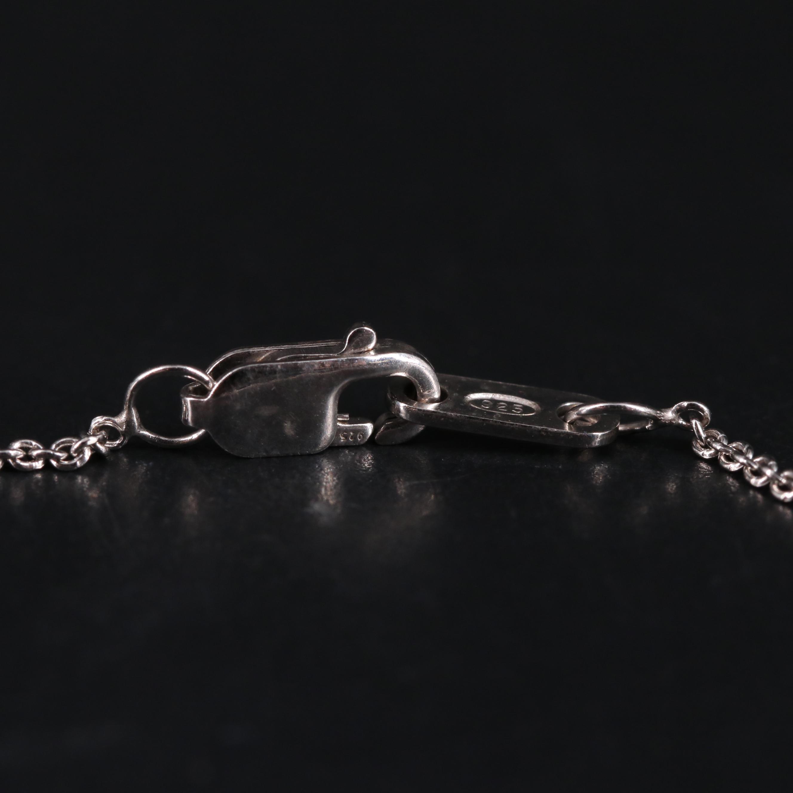 Sterling Silver Opal and Sapphire Pendant Necklace