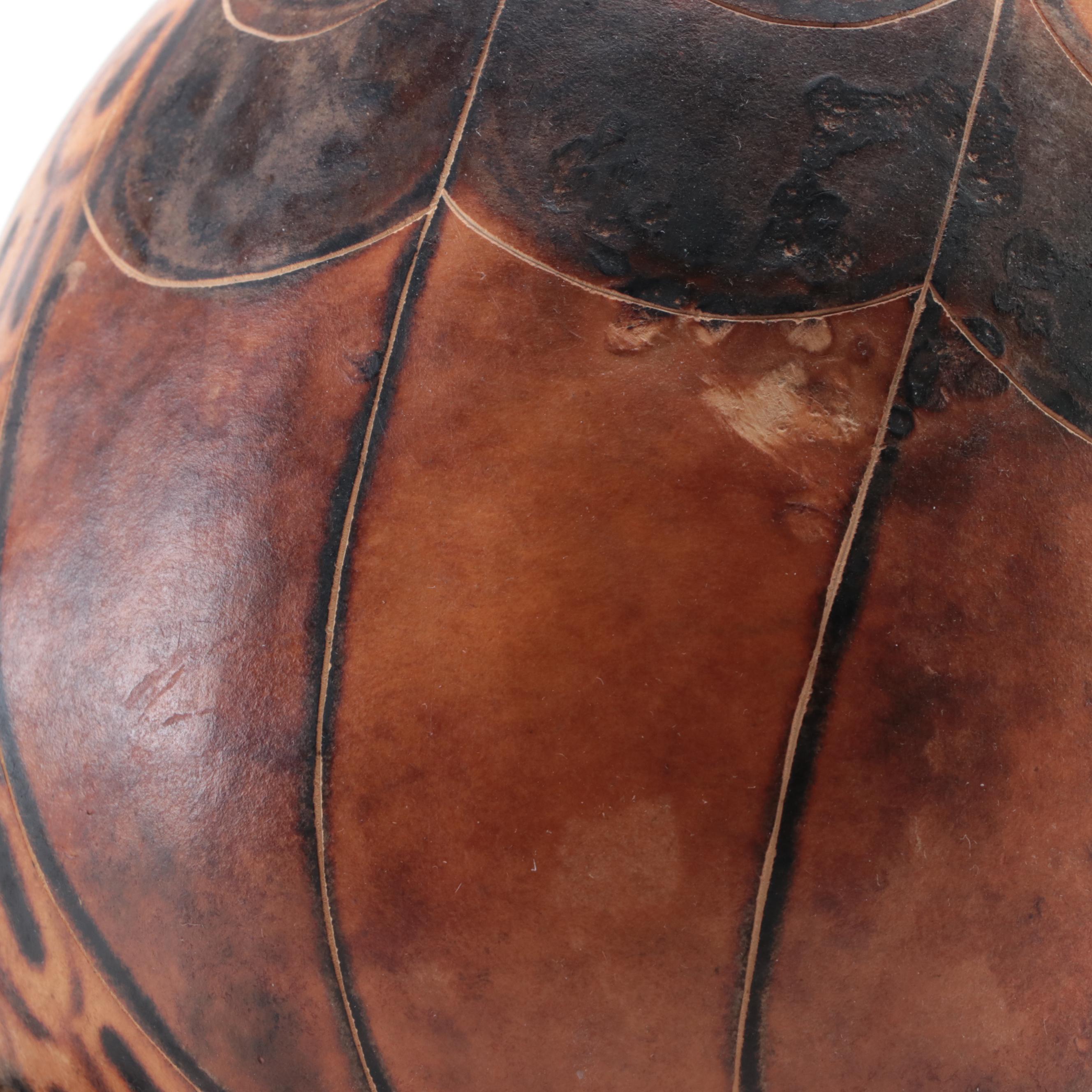 Hand-Painted and Decorated Gourd Bird Figure