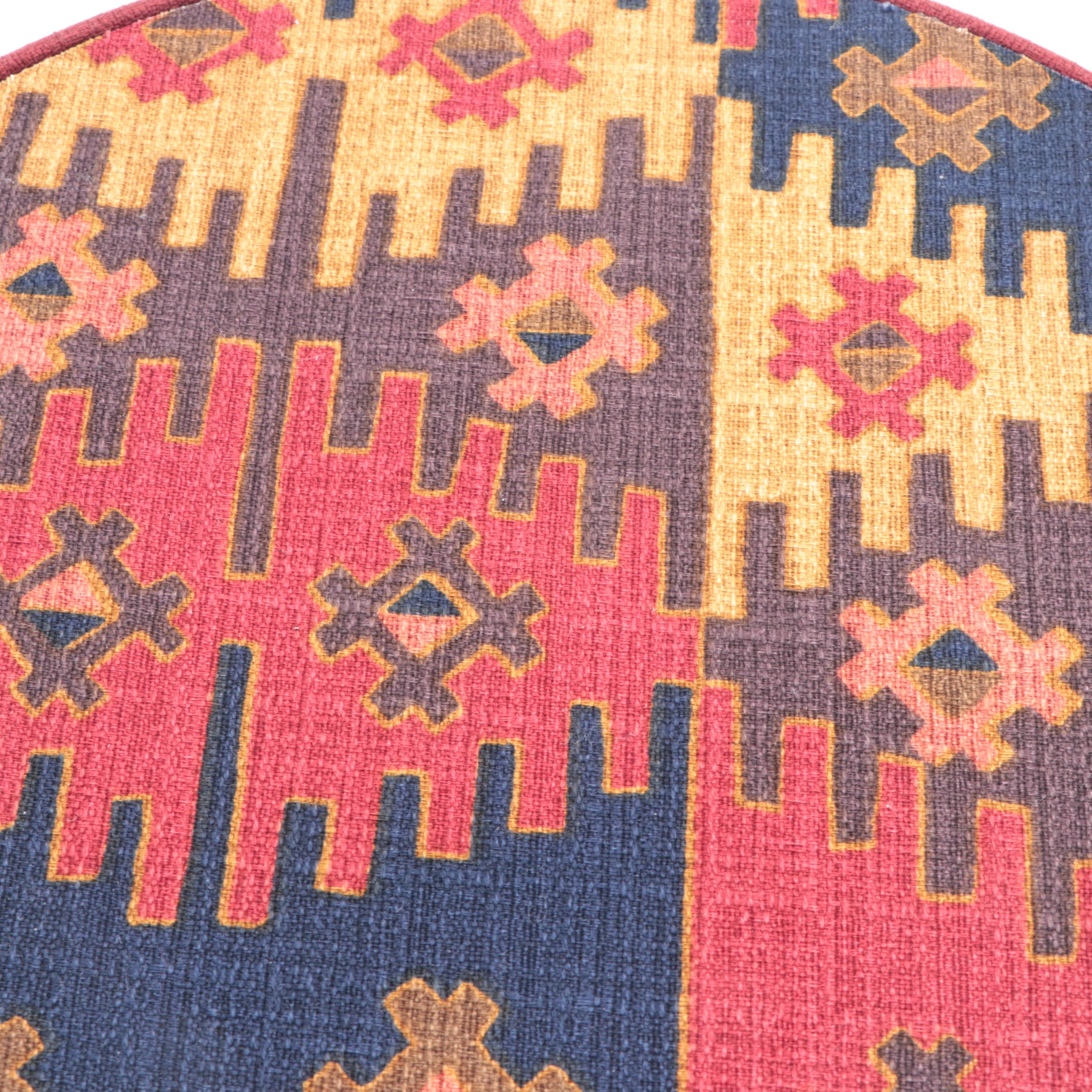 Loose-Weave Southwestern Style Fabric Covered Hat Box