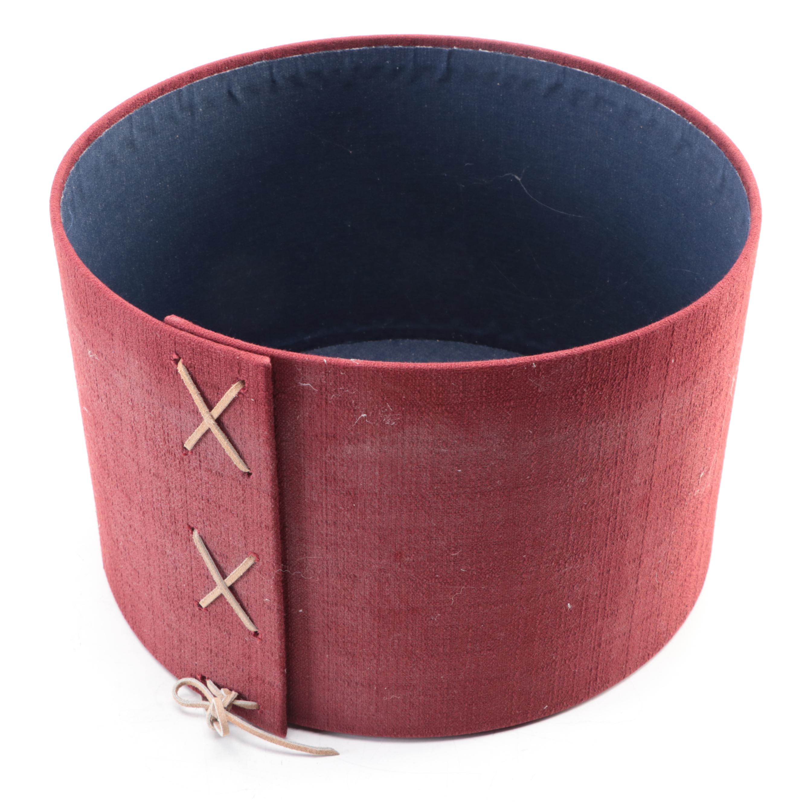 Loose-Weave Southwestern Style Fabric Covered Hat Box