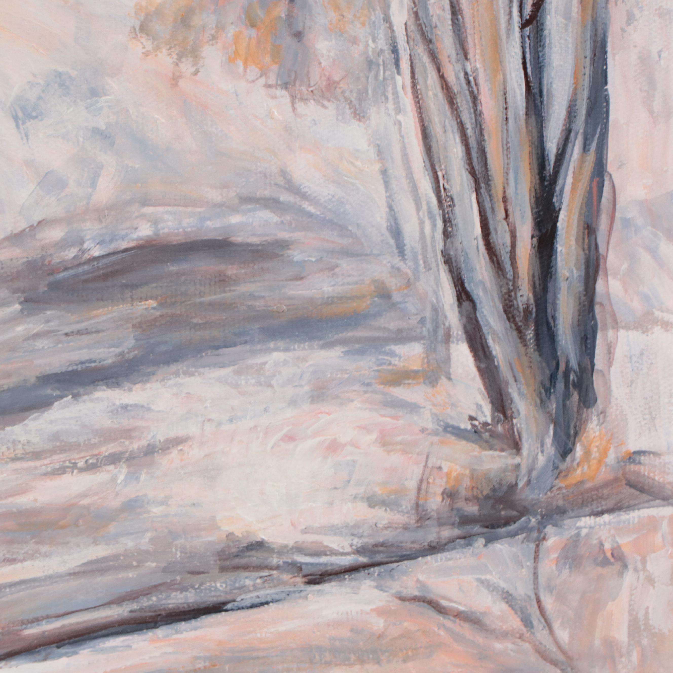 Qinghua Landscape Oil Painting, 21st Century