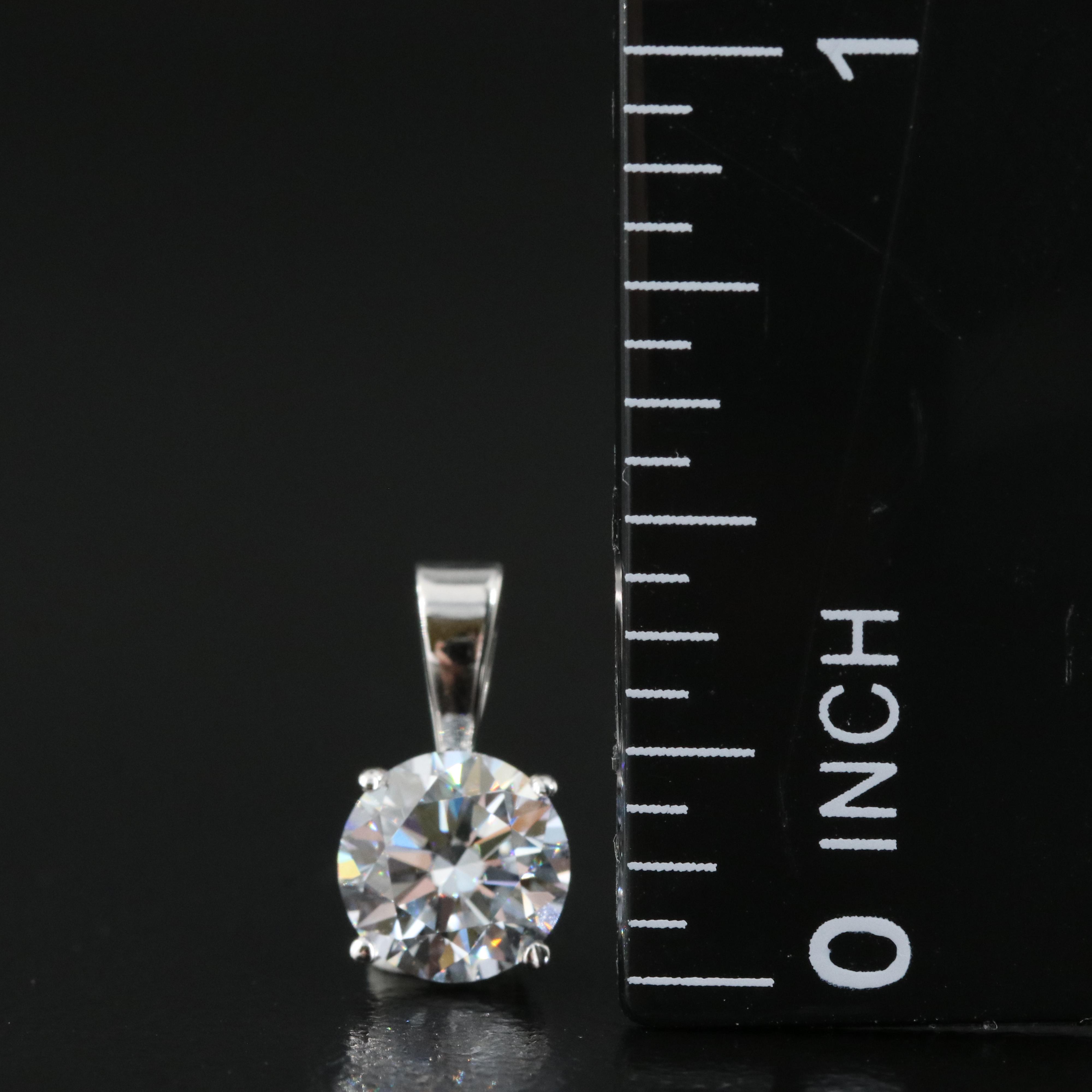 14K 0.95 CT Lab Grown Diamond Solitaire Pendant