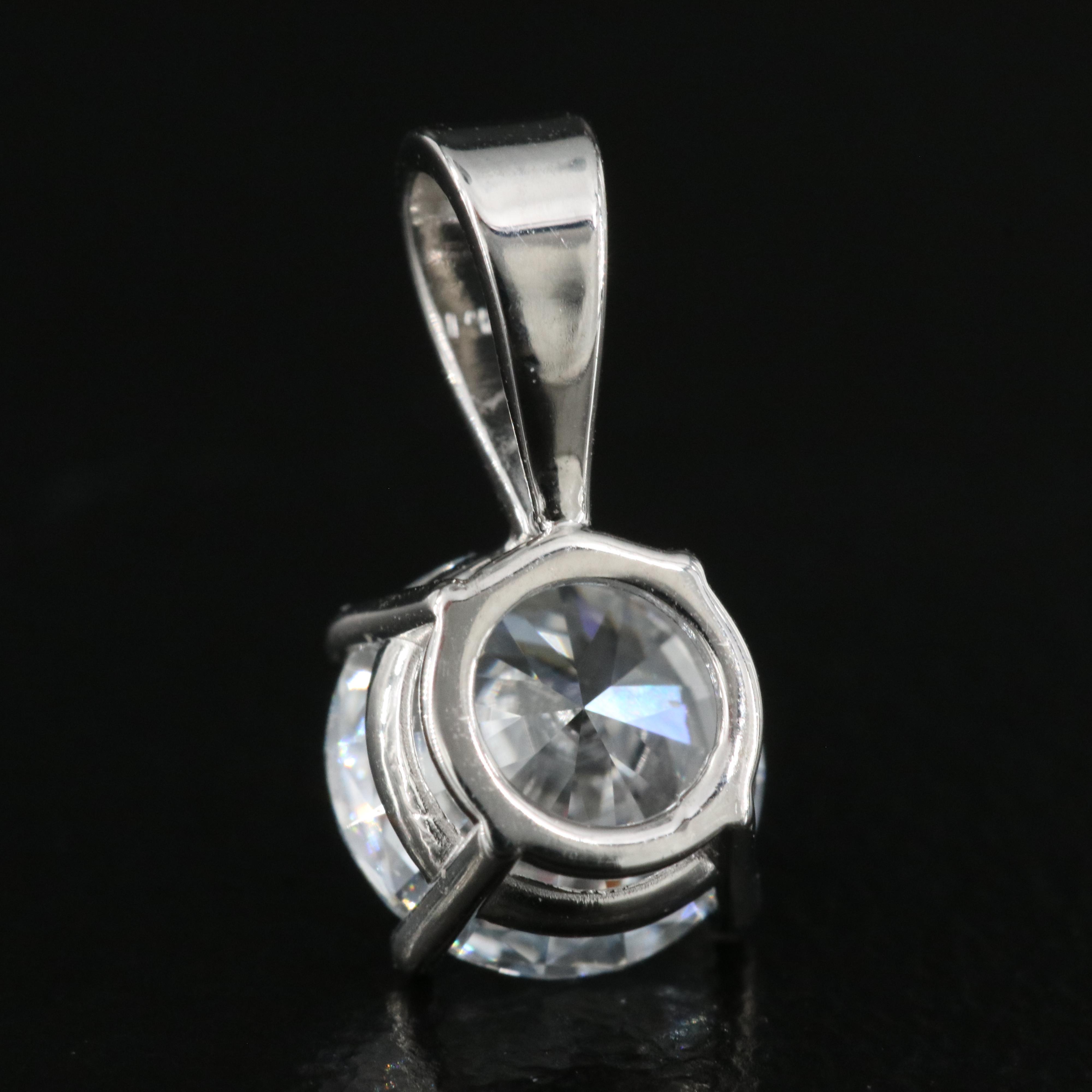 14K 0.95 CT Lab Grown Diamond Solitaire Pendant