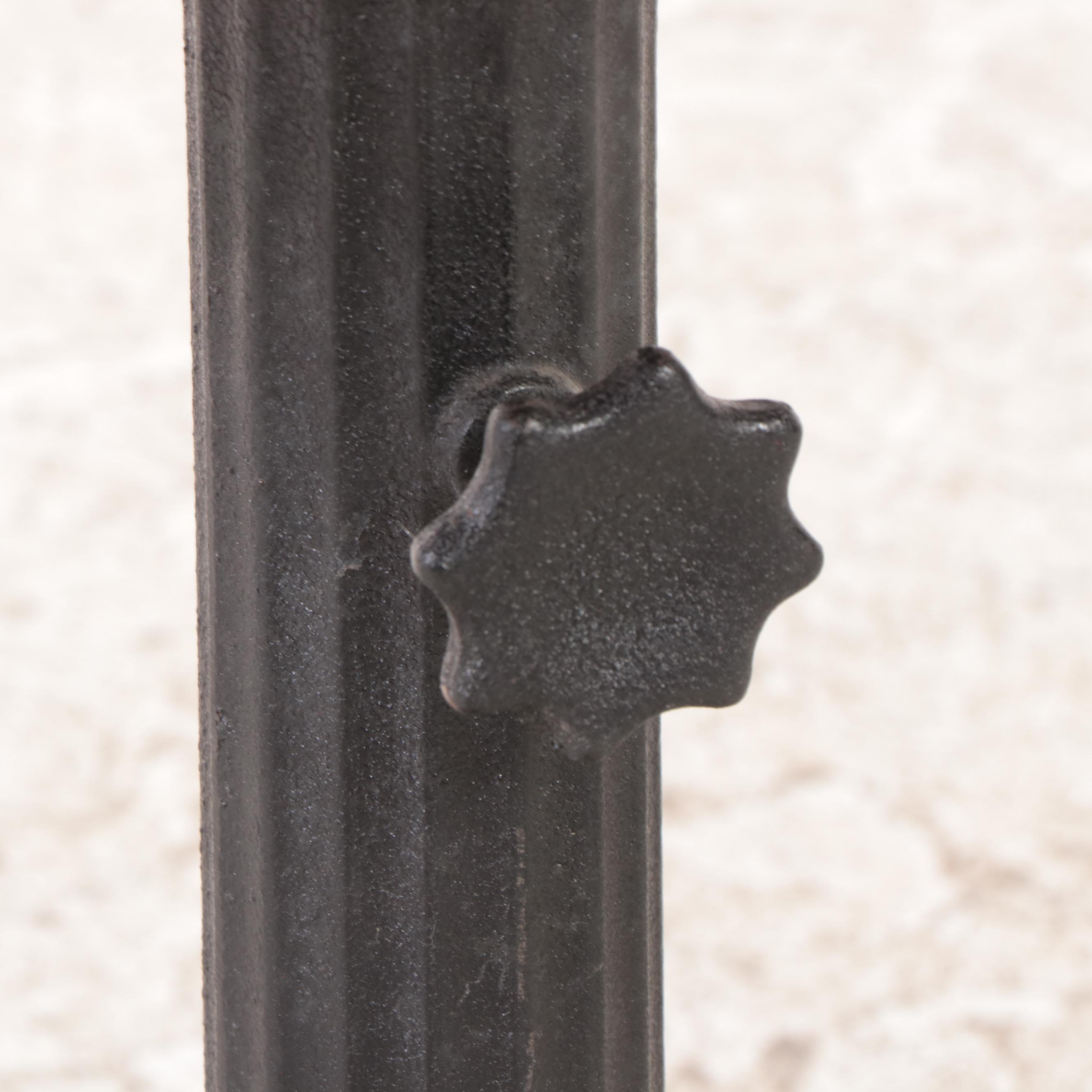 Karlo Mfg. Co. Cast Iron Adjustable-Height Rolling Work Table, circa  1930