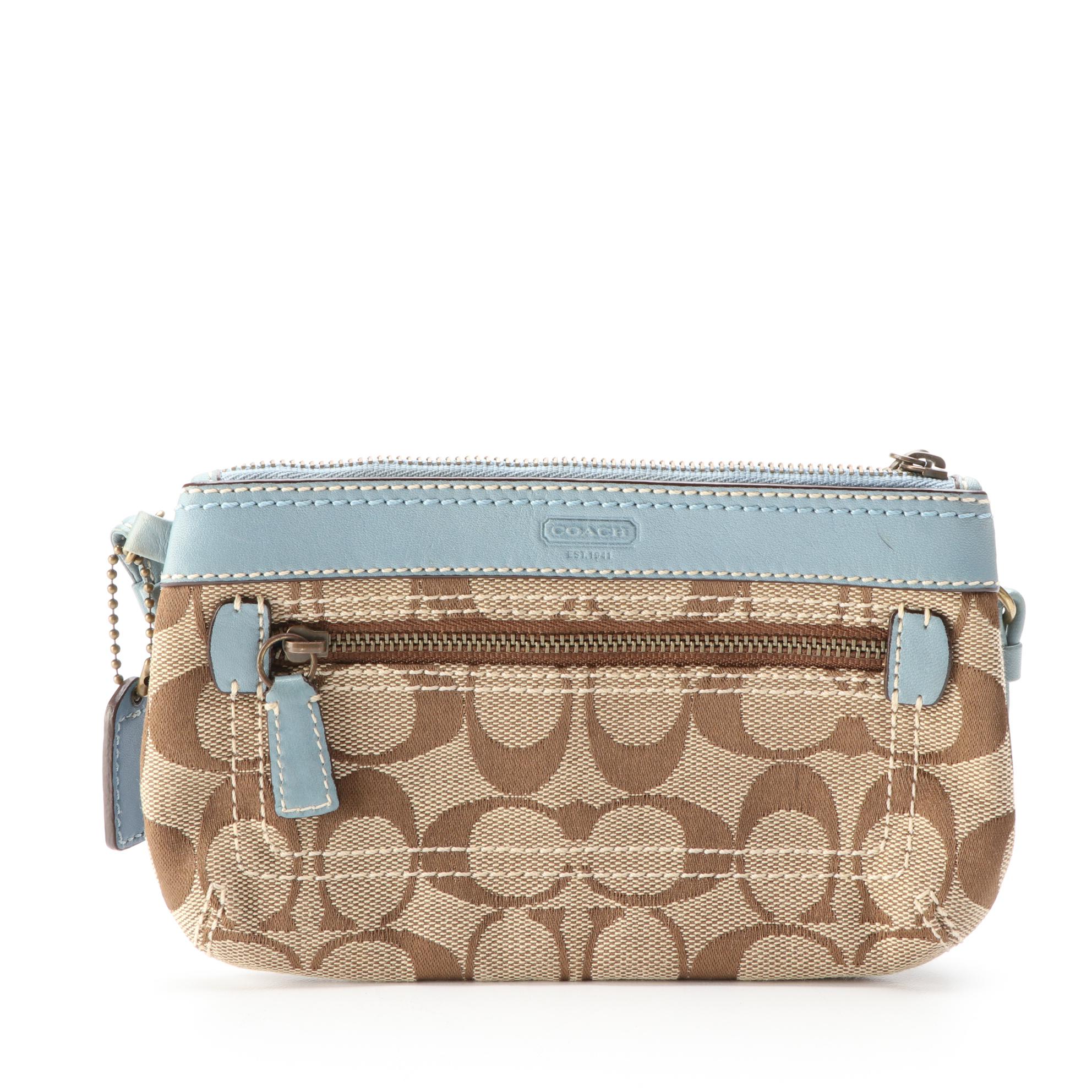 Coach F12868 and 7786 Leather Shoulder Bags with Signature Canvas Small Bags