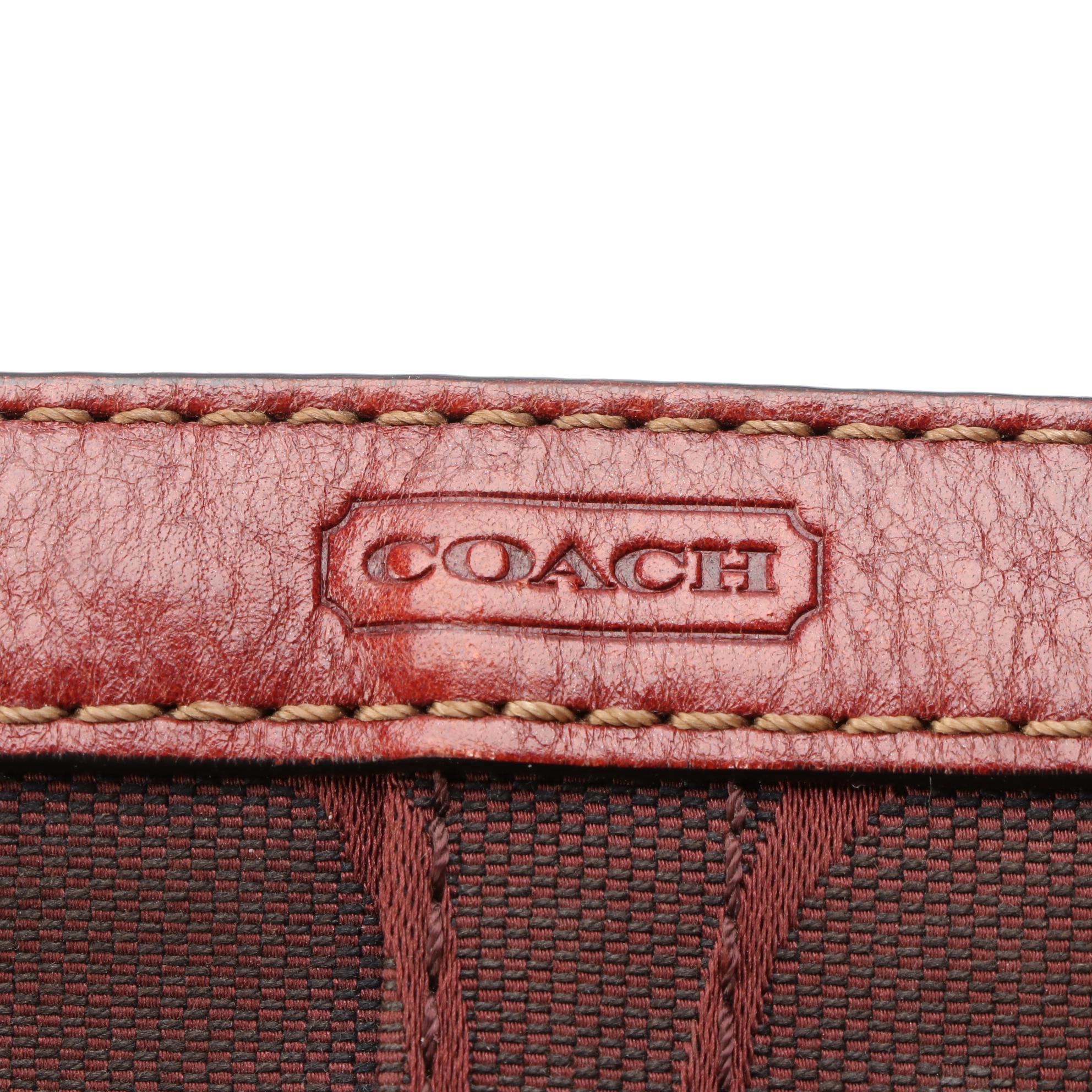 Coach F12868 and 7786 Leather Shoulder Bags with Signature Canvas Small Bags