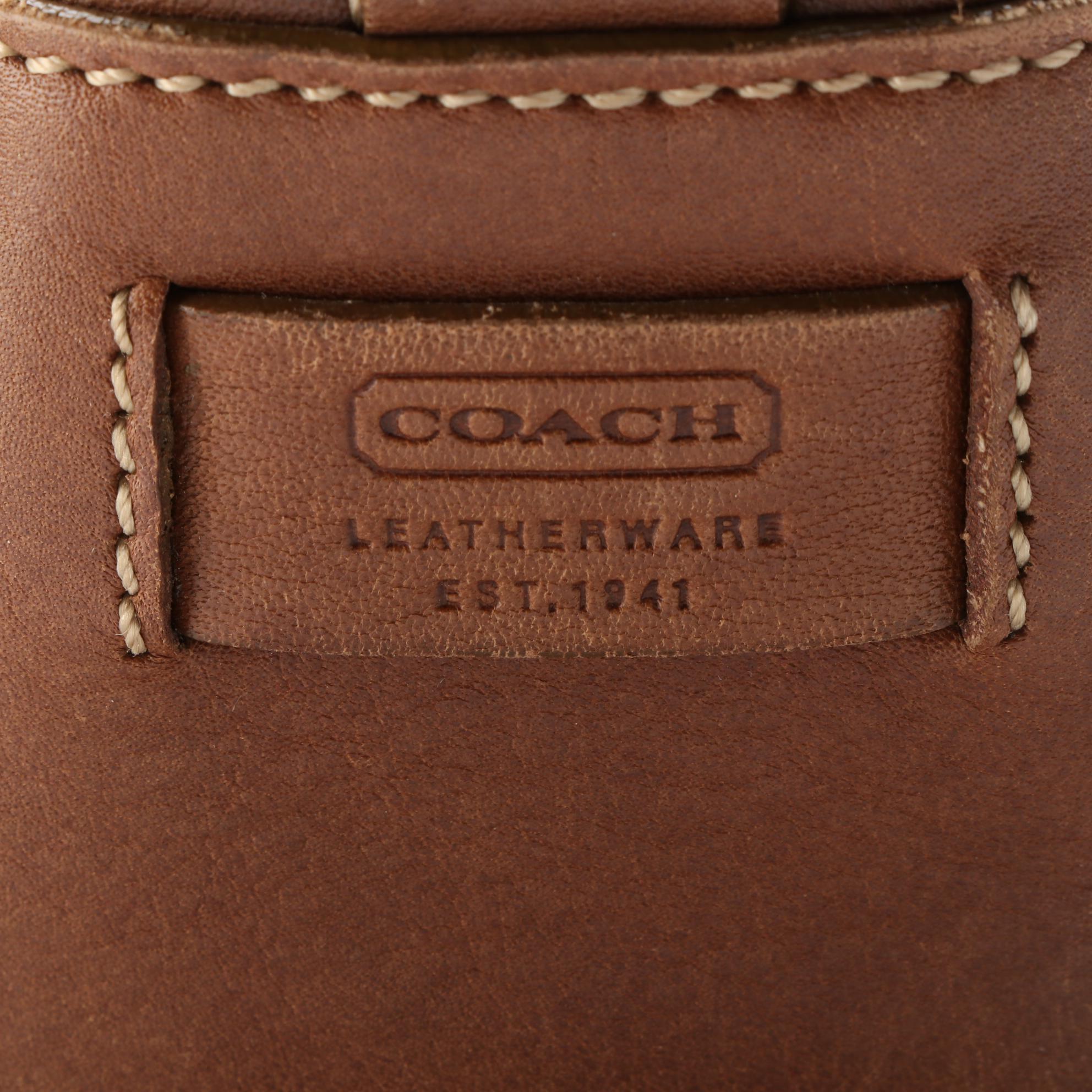 Coach F12868 and 7786 Leather Shoulder Bags with Signature Canvas Small Bags