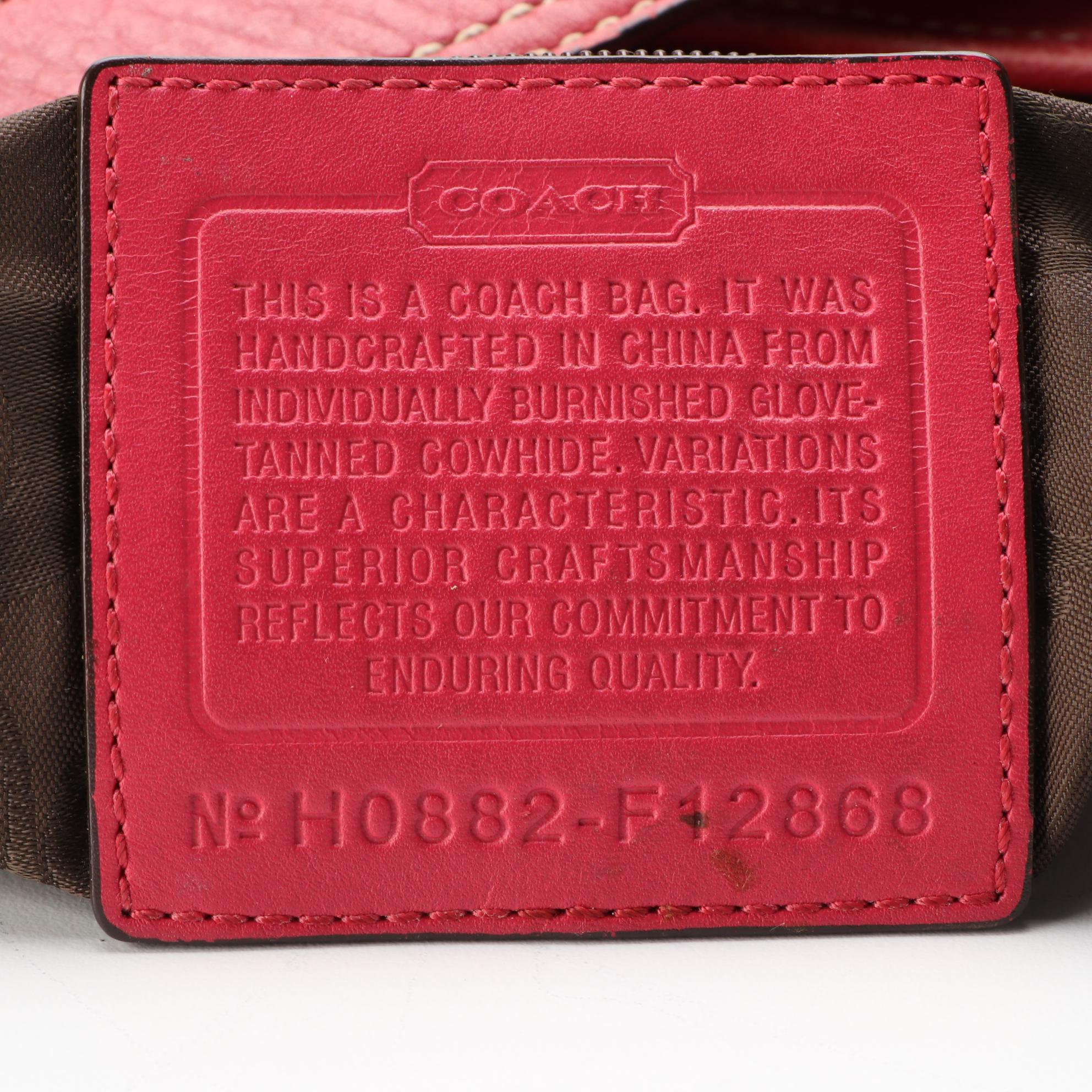 Coach F12868 and 7786 Leather Shoulder Bags with Signature Canvas Small Bags