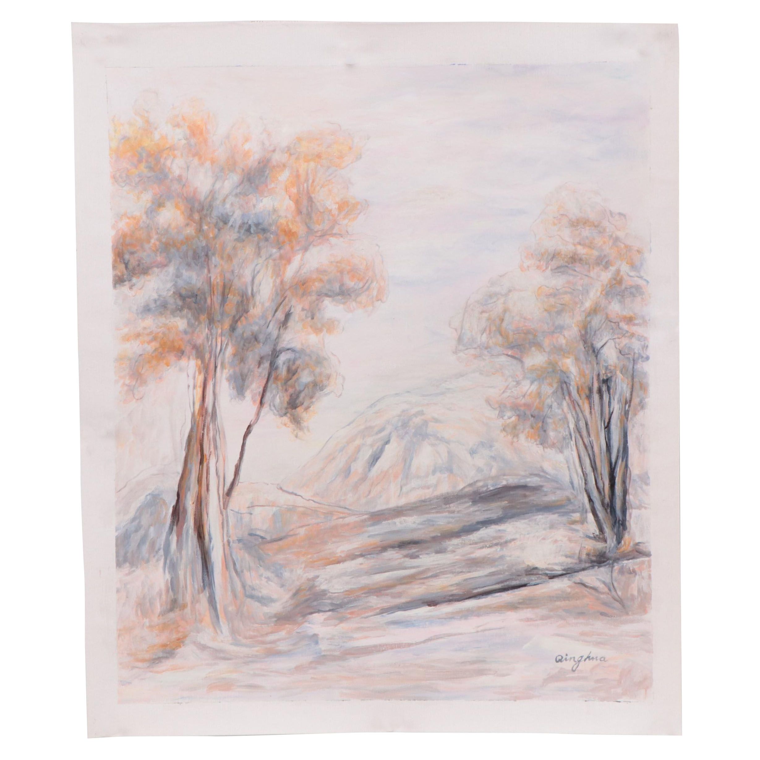 Qinghua Landscape Oil Painting, 21st Century