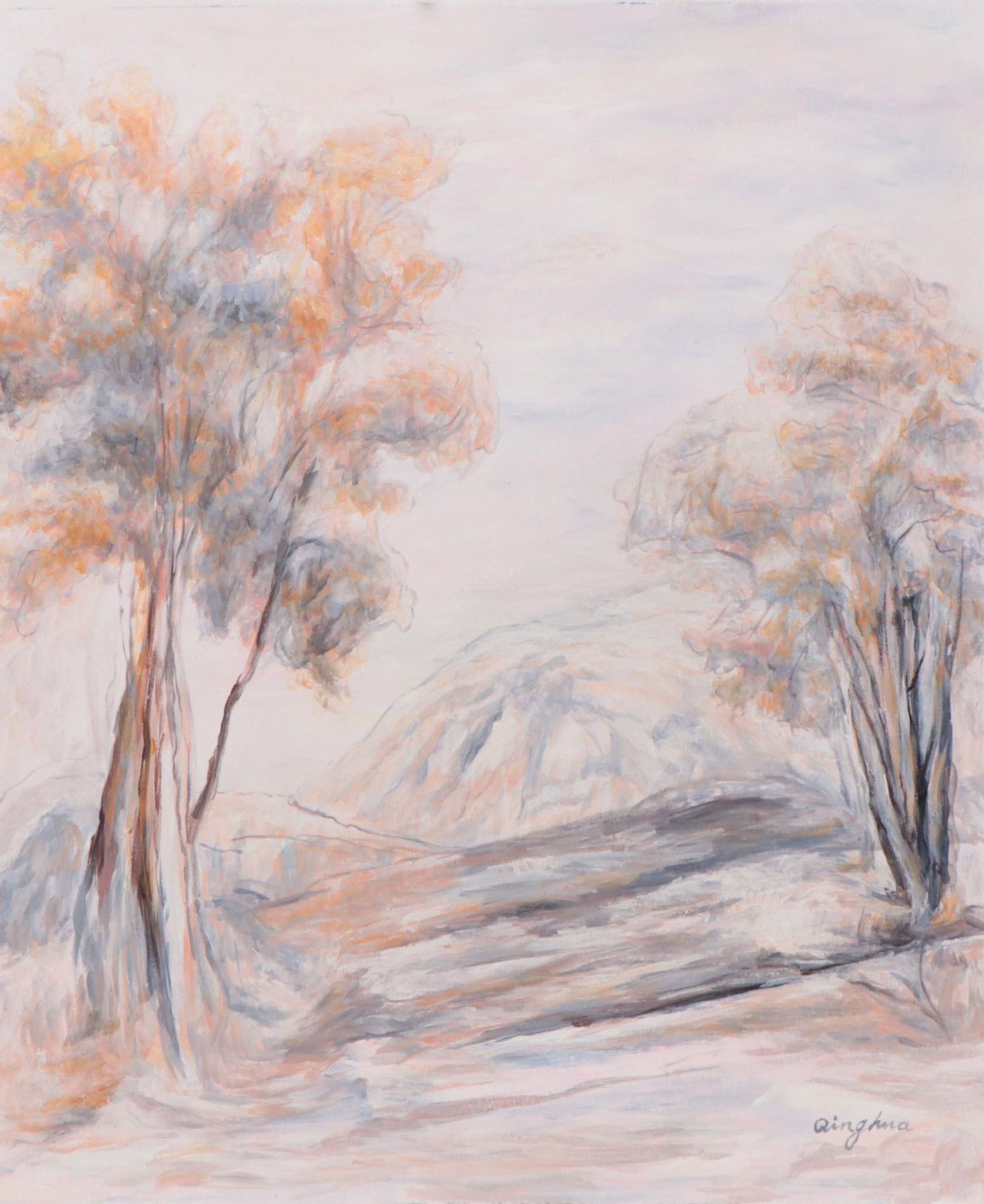 Qinghua Landscape Oil Painting, 21st Century