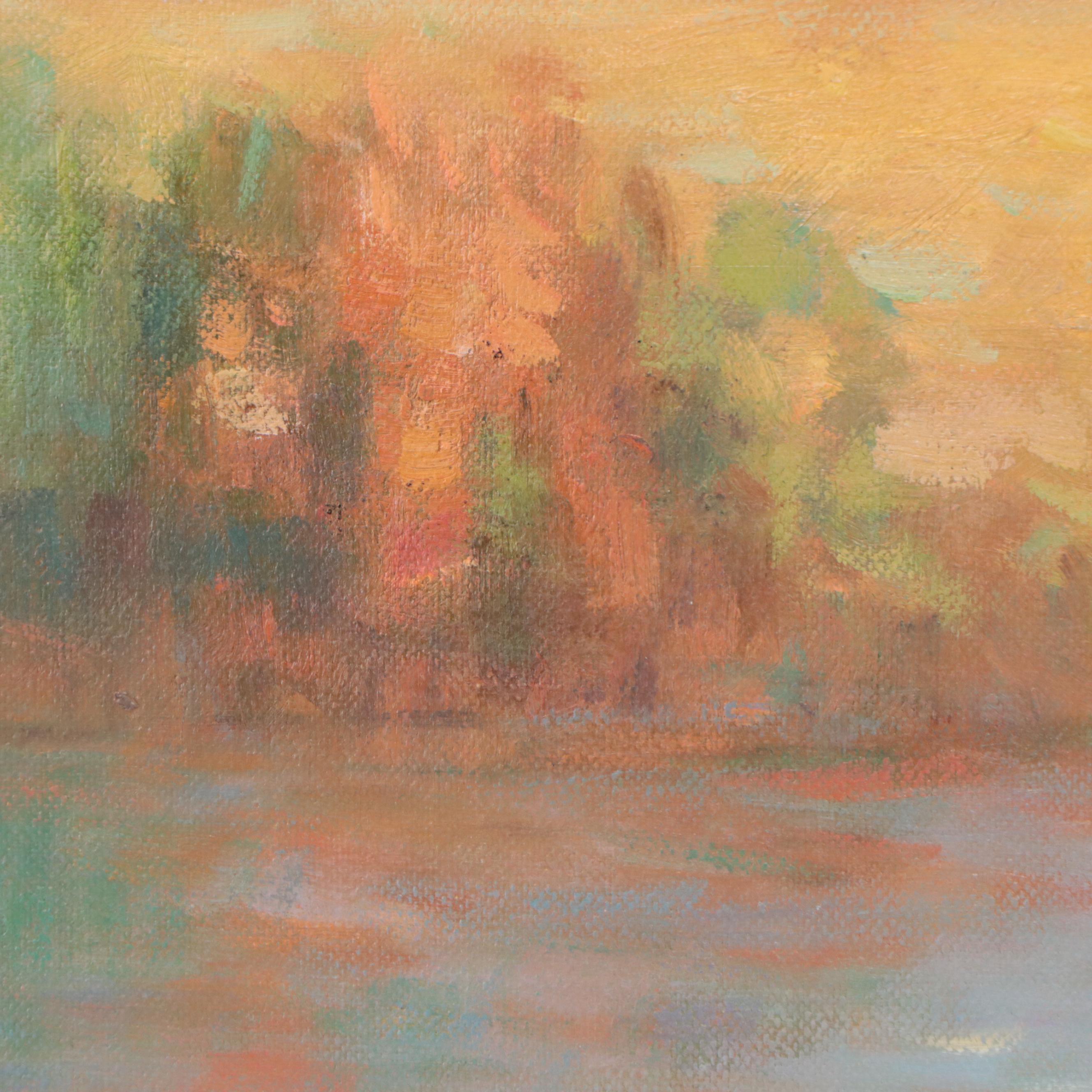 John Young Impressionist Landscape Oil Painting, 21st Century