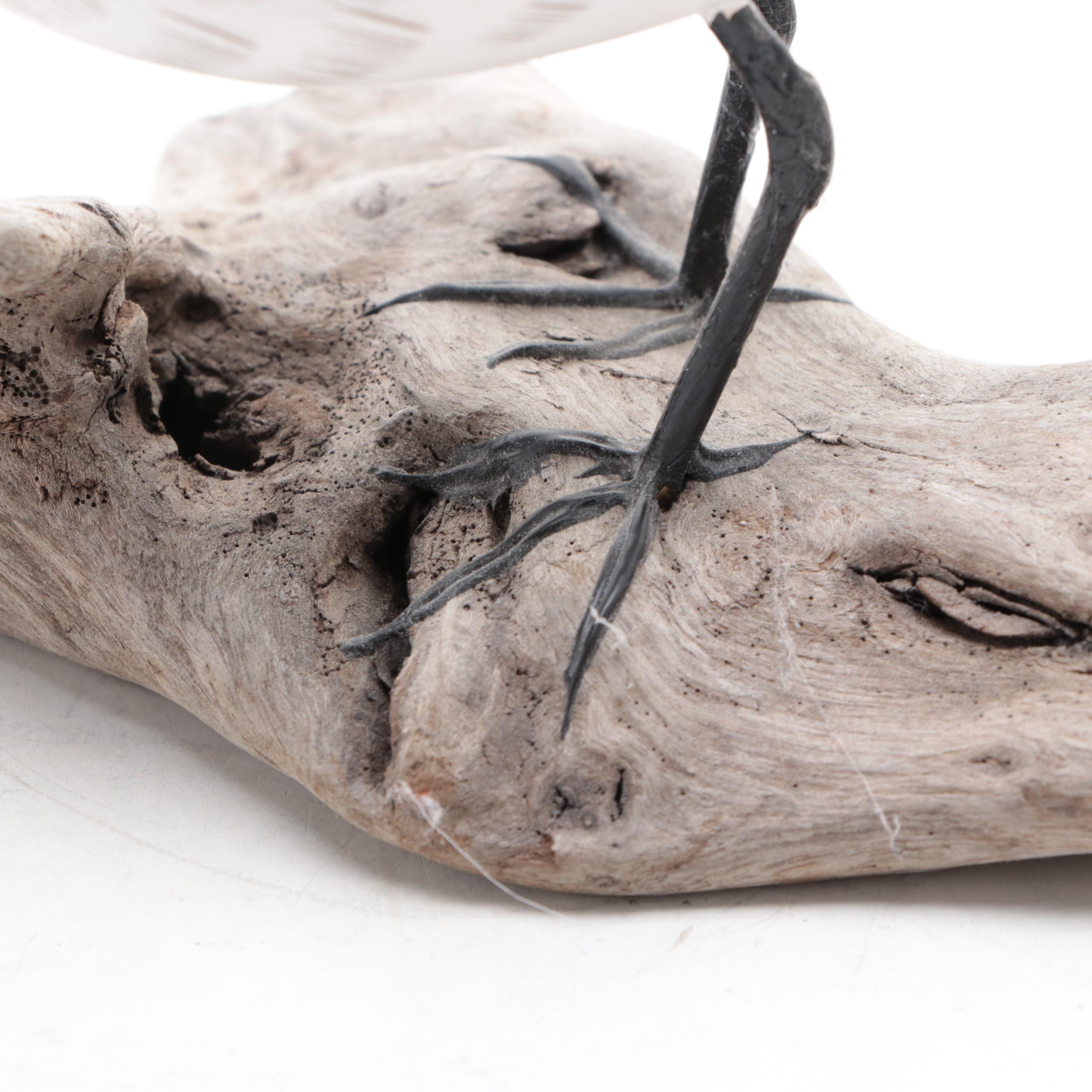 Curtis W. Waterfield Signed "Sanderling" Wooden Figurine, 2006