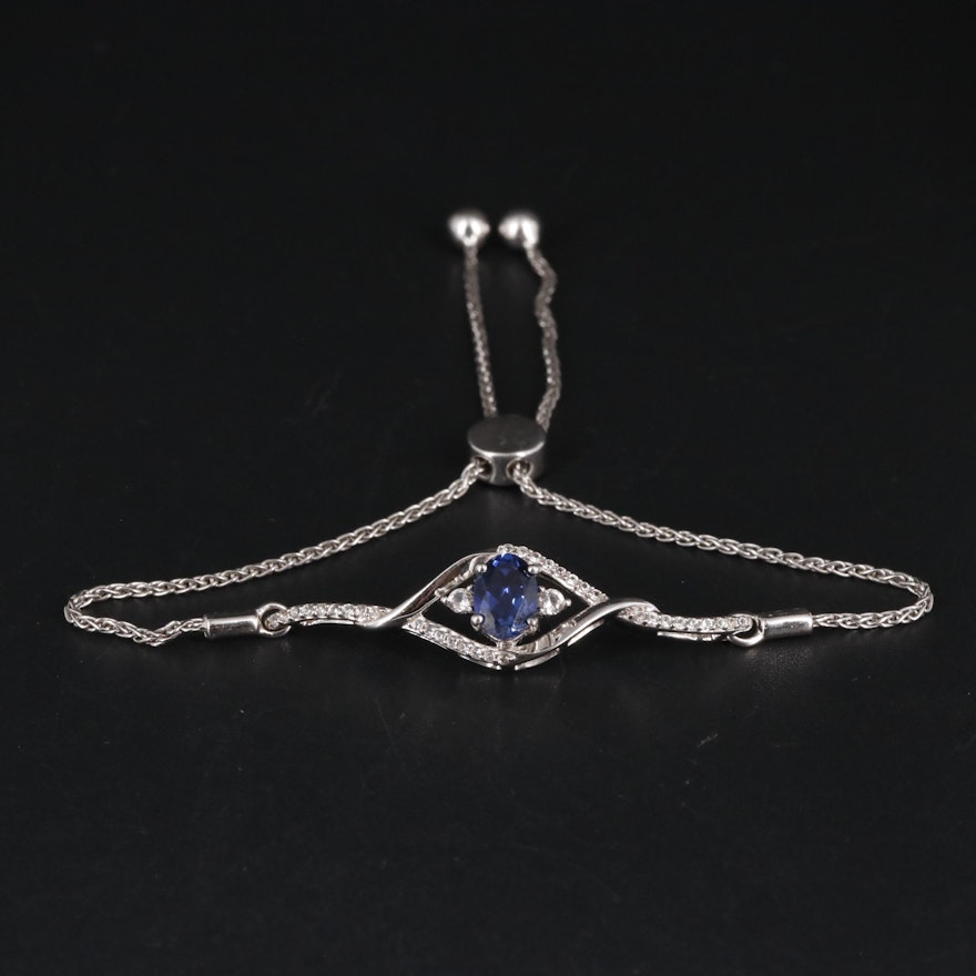 Sterling Silver and Sapphire Bracelet