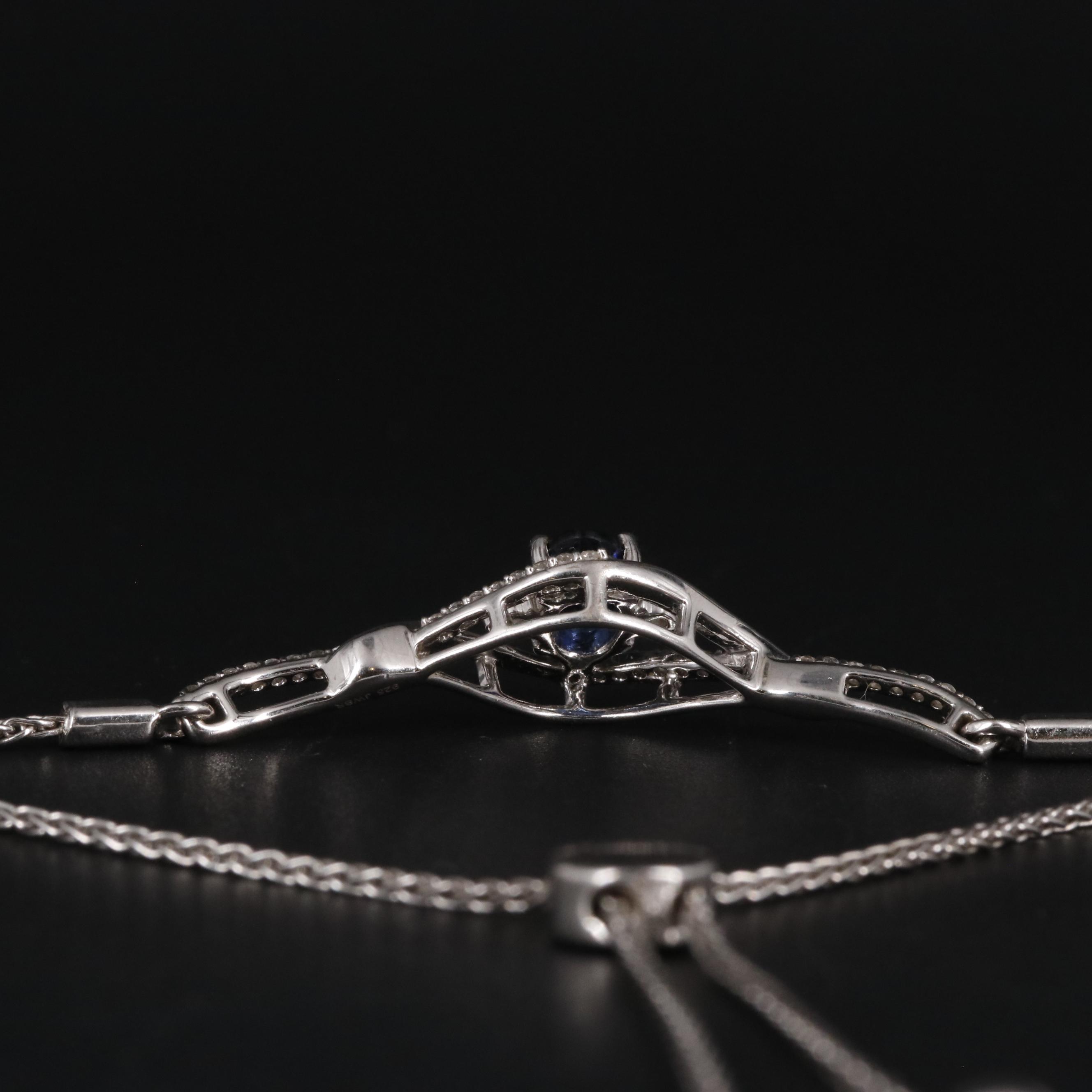 Sterling Silver and Sapphire Bracelet