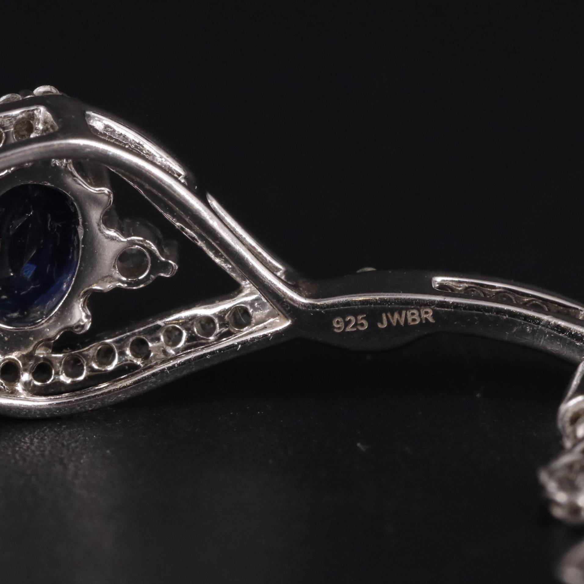 Sterling Silver and Sapphire Bracelet