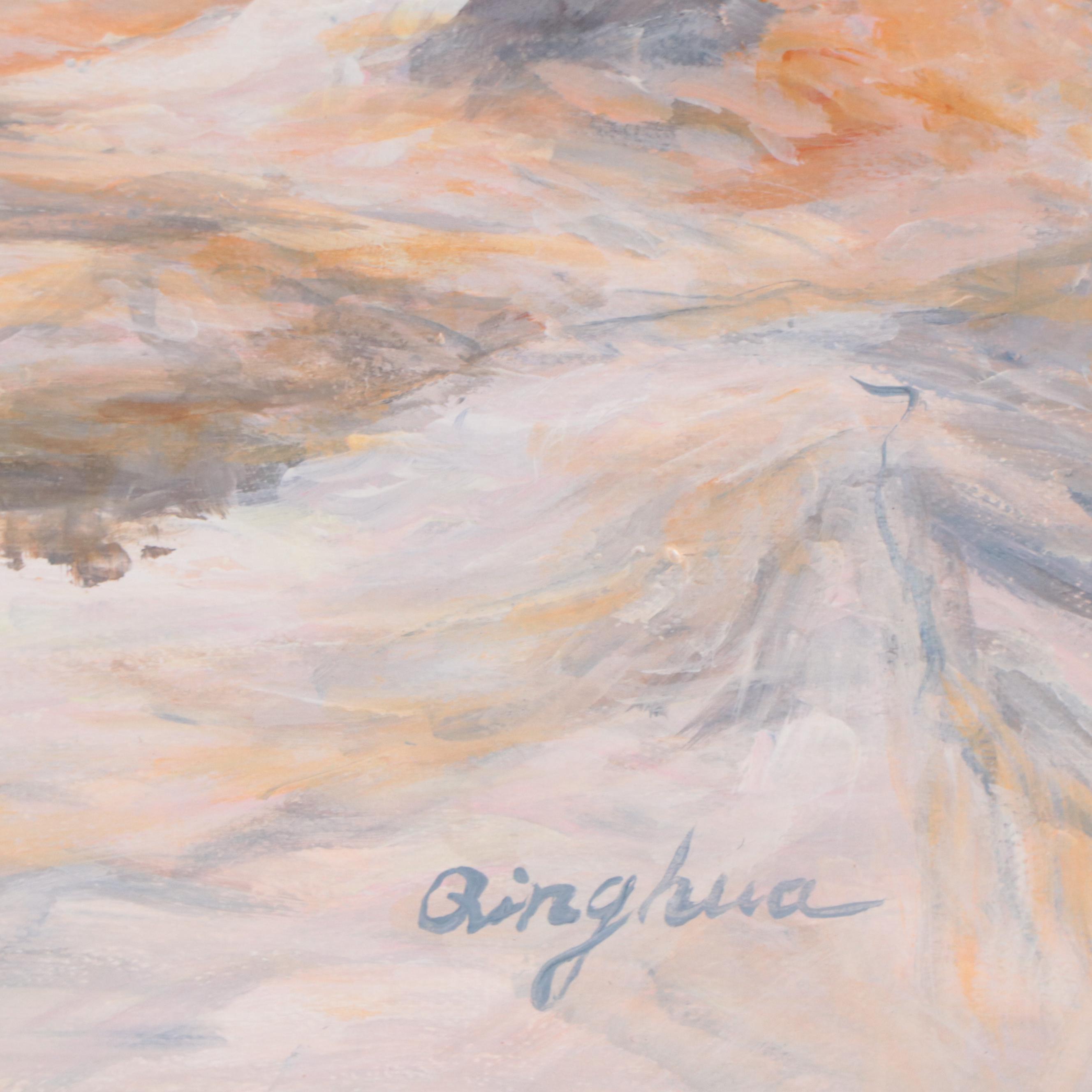 Qinghua Landscape Oil Painting, 21st Century