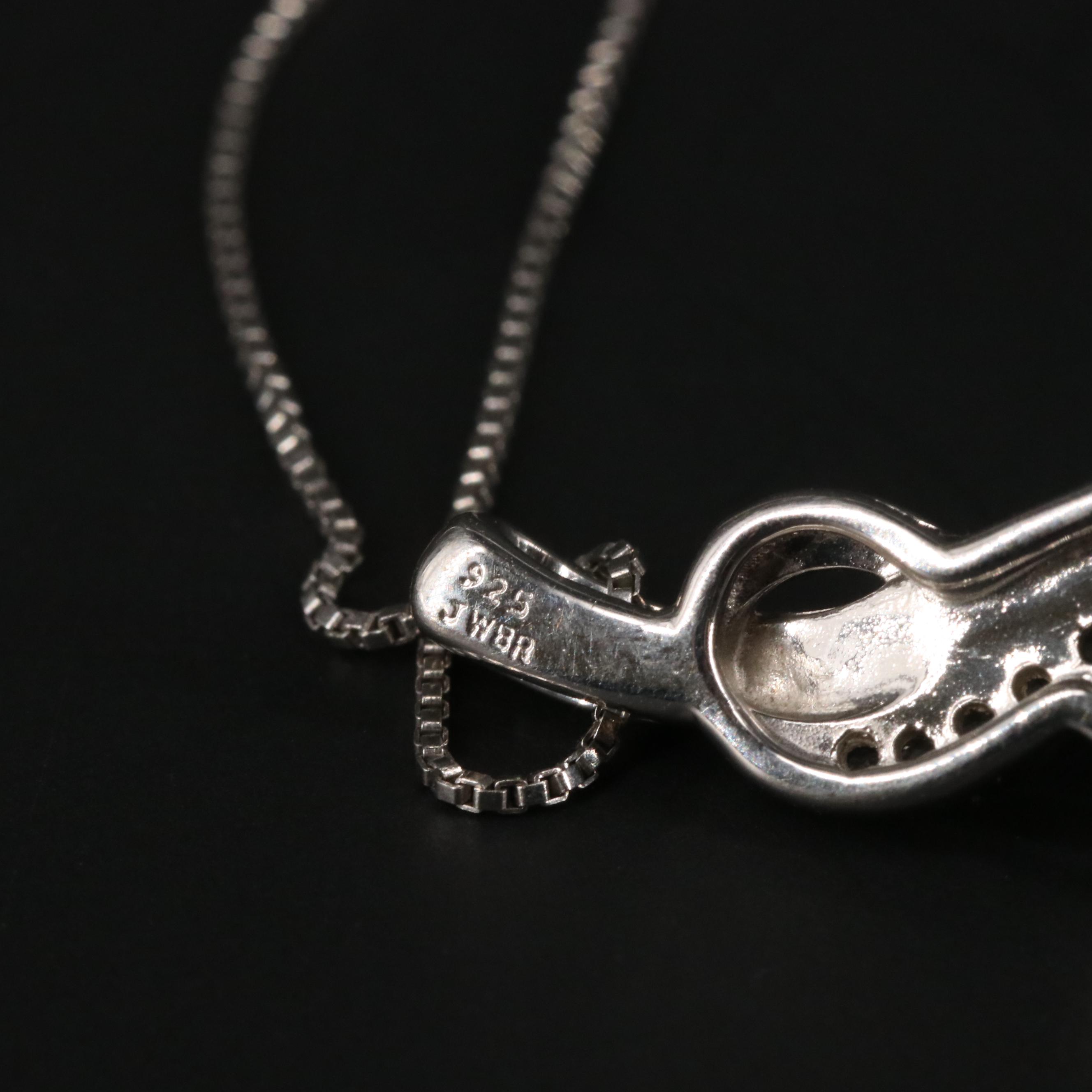 Sterling Silver Sapphire Necklace