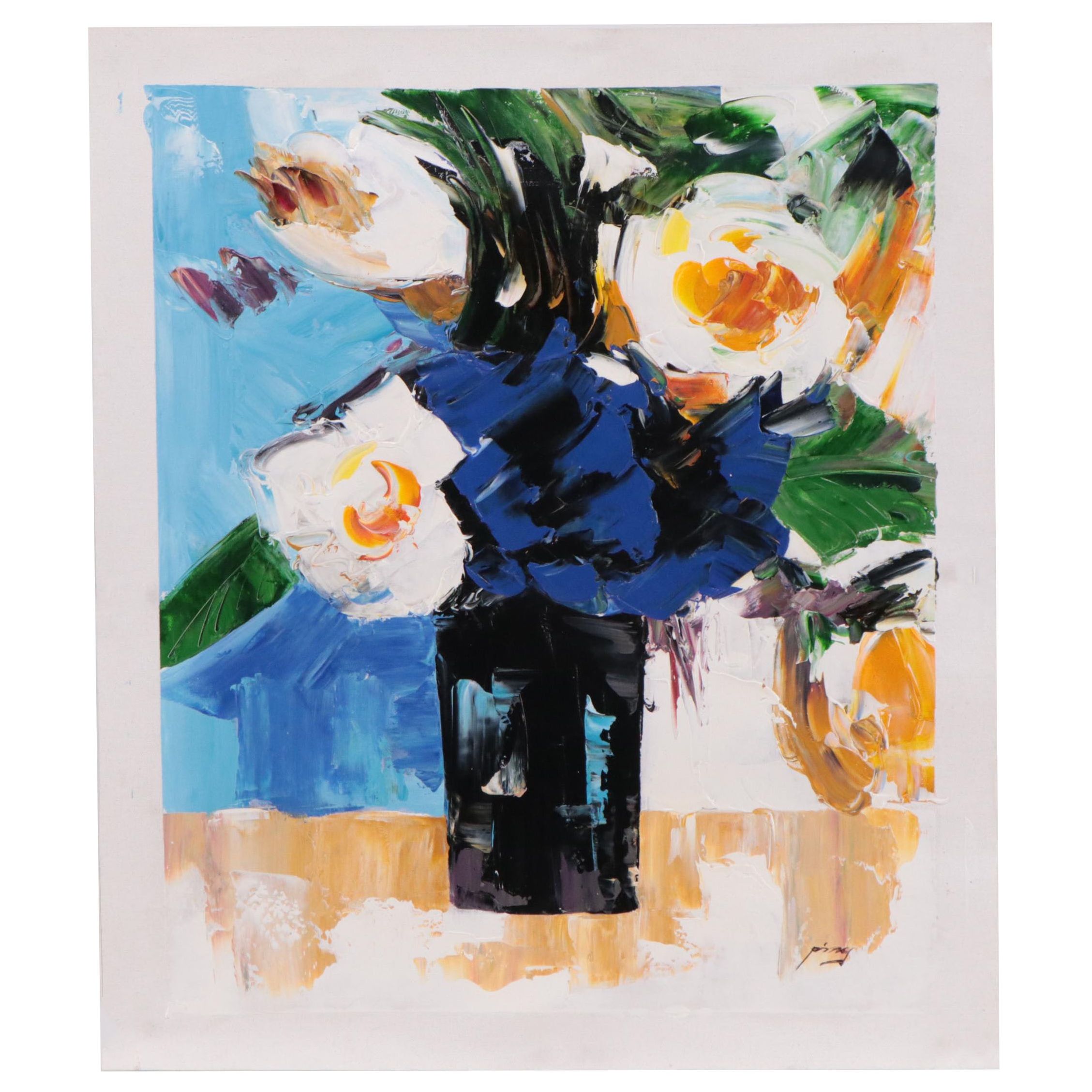 Ping Still Life Oil Painting, 21st Century