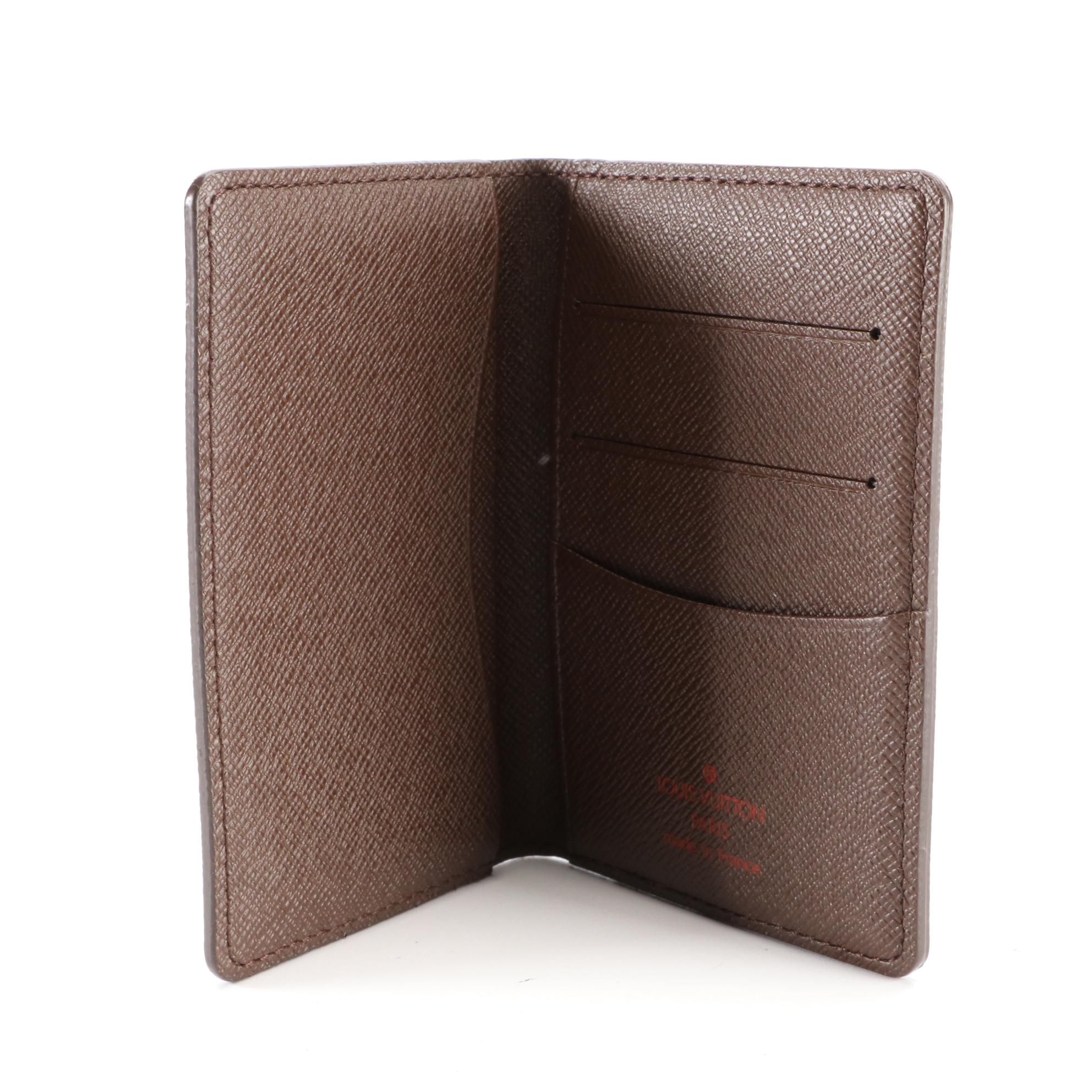 Louis Vuitton Organizer de Poche/Card Case in Damier Ebene Canvas