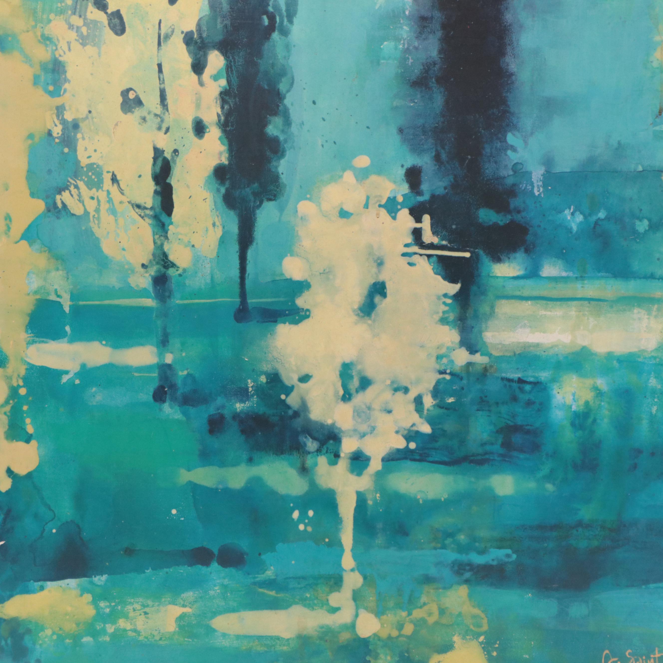 Landscape Offset Lithograph After Agnes Saint Leger, Circa 2000