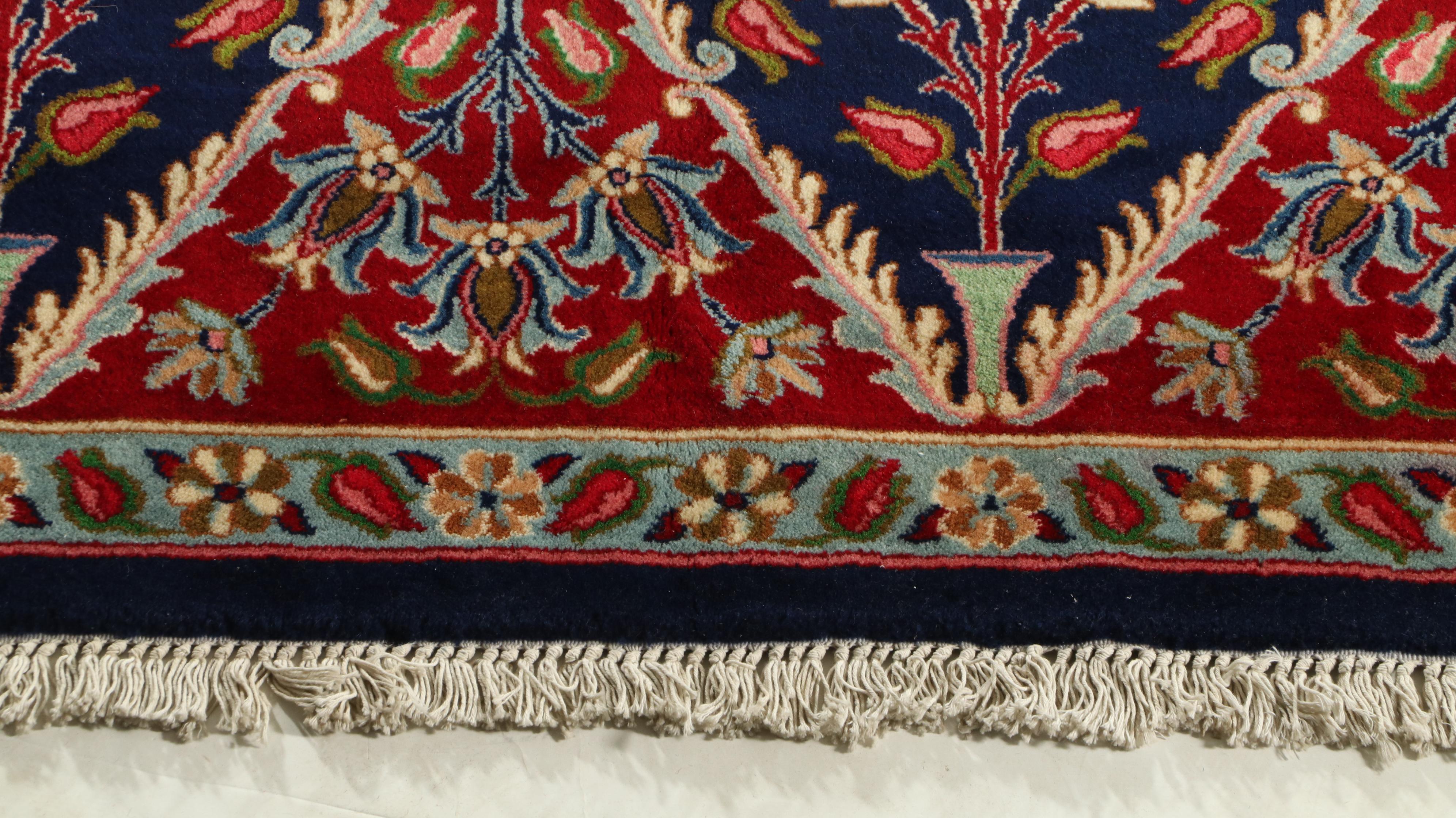 10'10 x 17'6 Hand-Knotted Persian Kashan Room Sized Rug